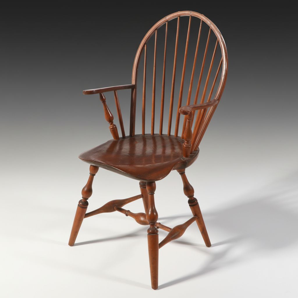 Windsor Style Spindle Back Wooden Armchair