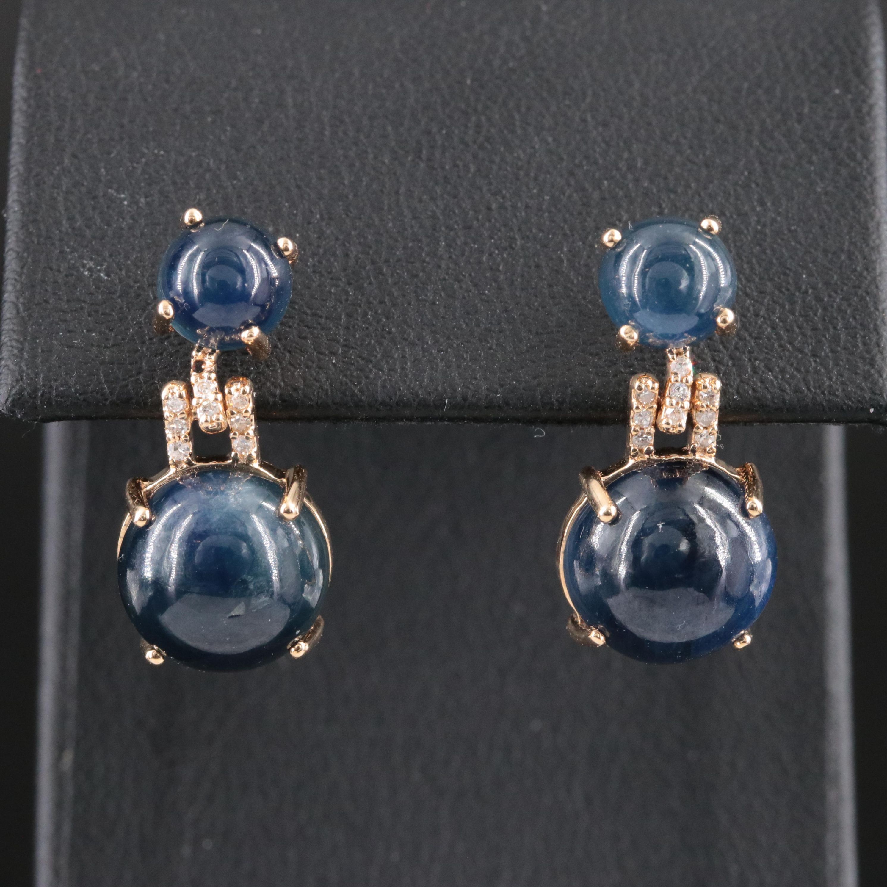 14K Sapphire and Diamond Earrings