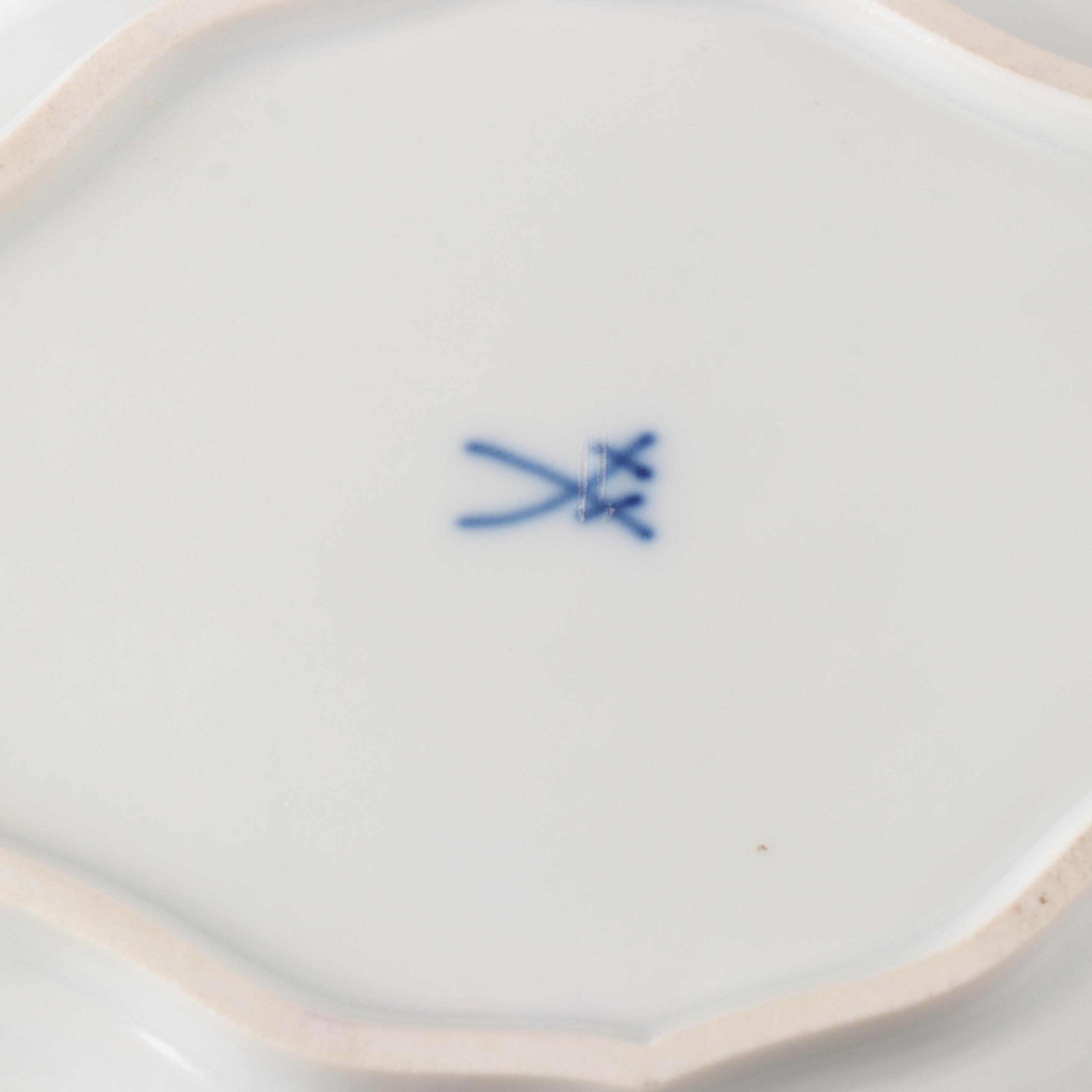 Meissen Floral Porcelain Plates with Trays and Other Tableware