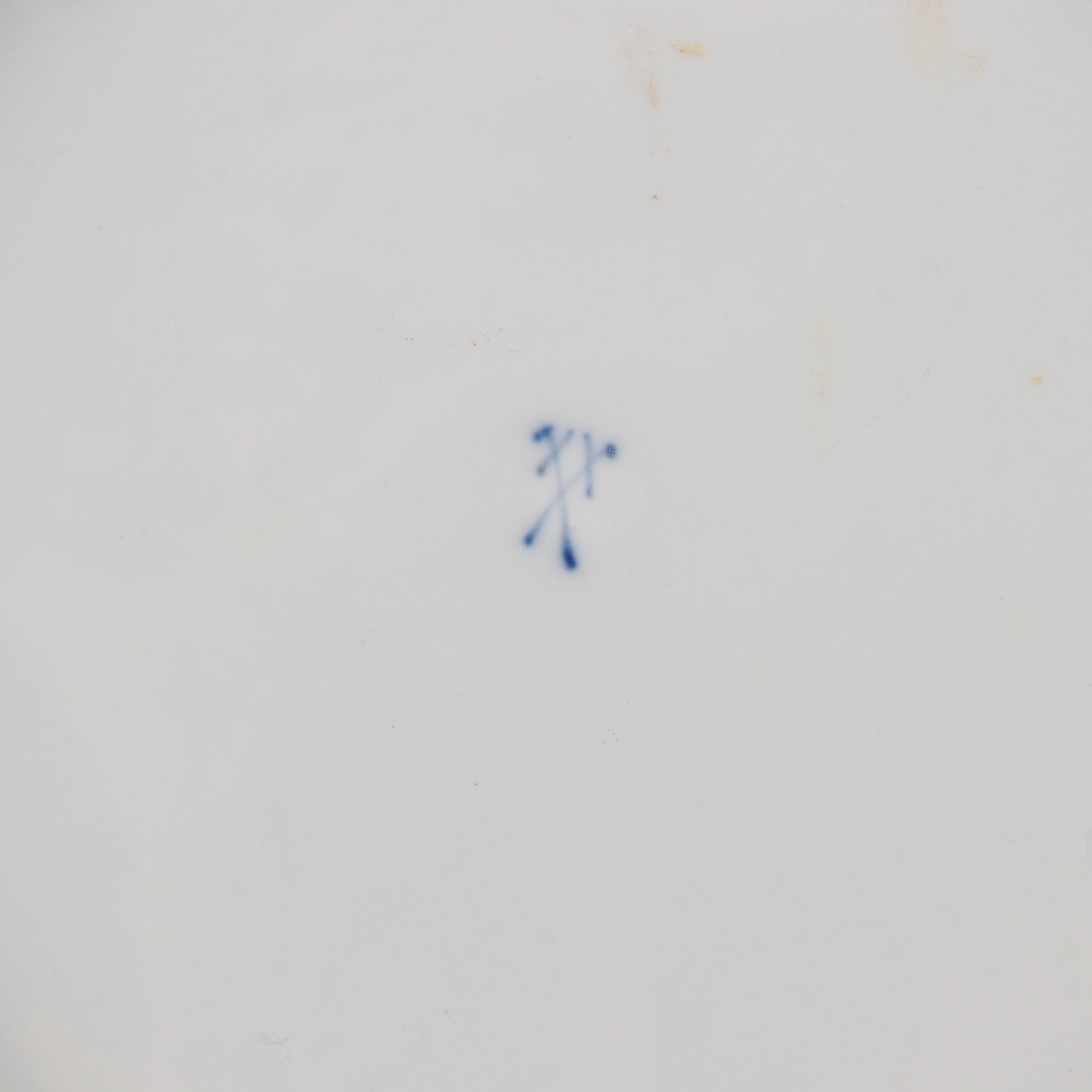 Meissen Floral Porcelain Plates with Trays and Other Tableware