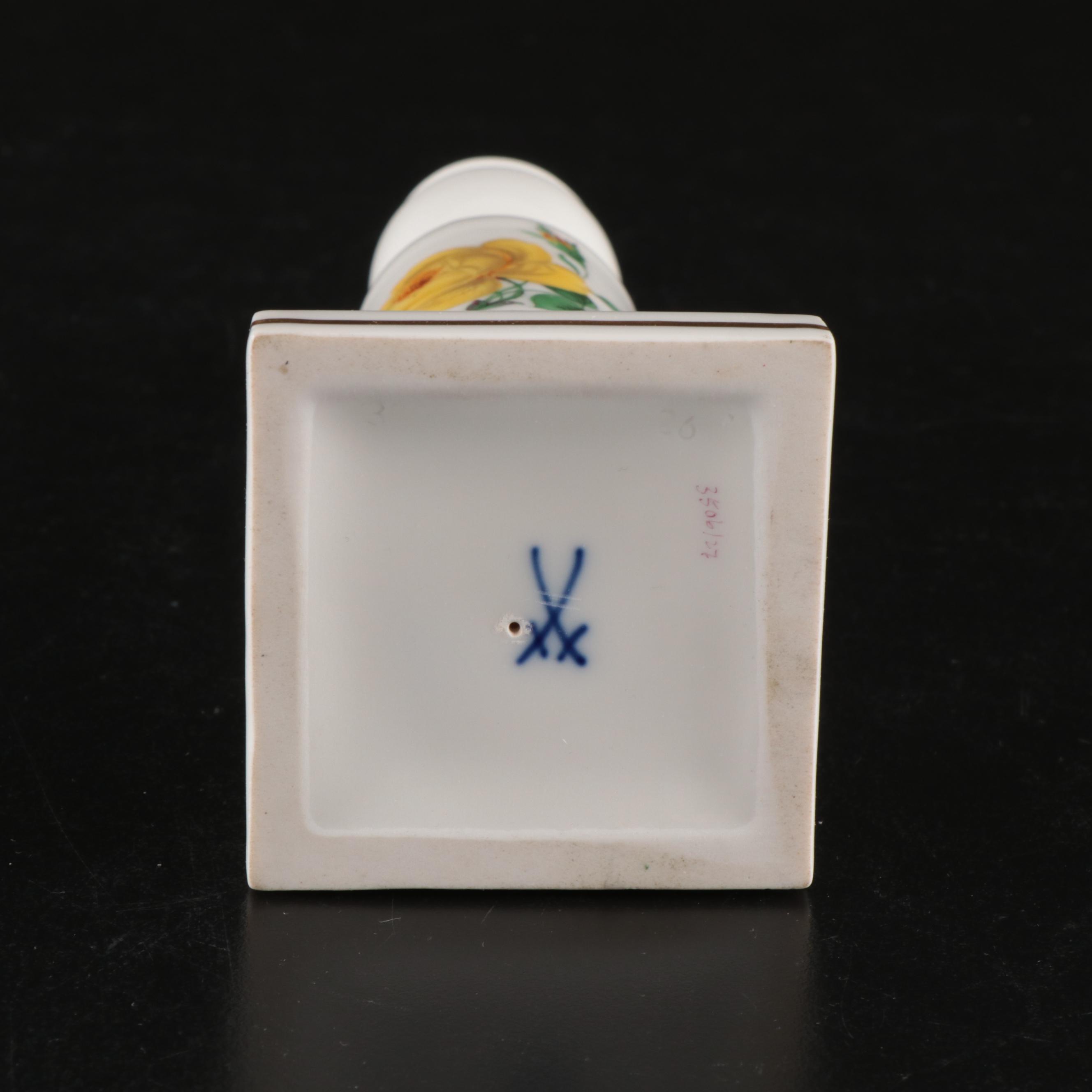 Meissen Floral Porcelain Plates with Trays and Other Tableware