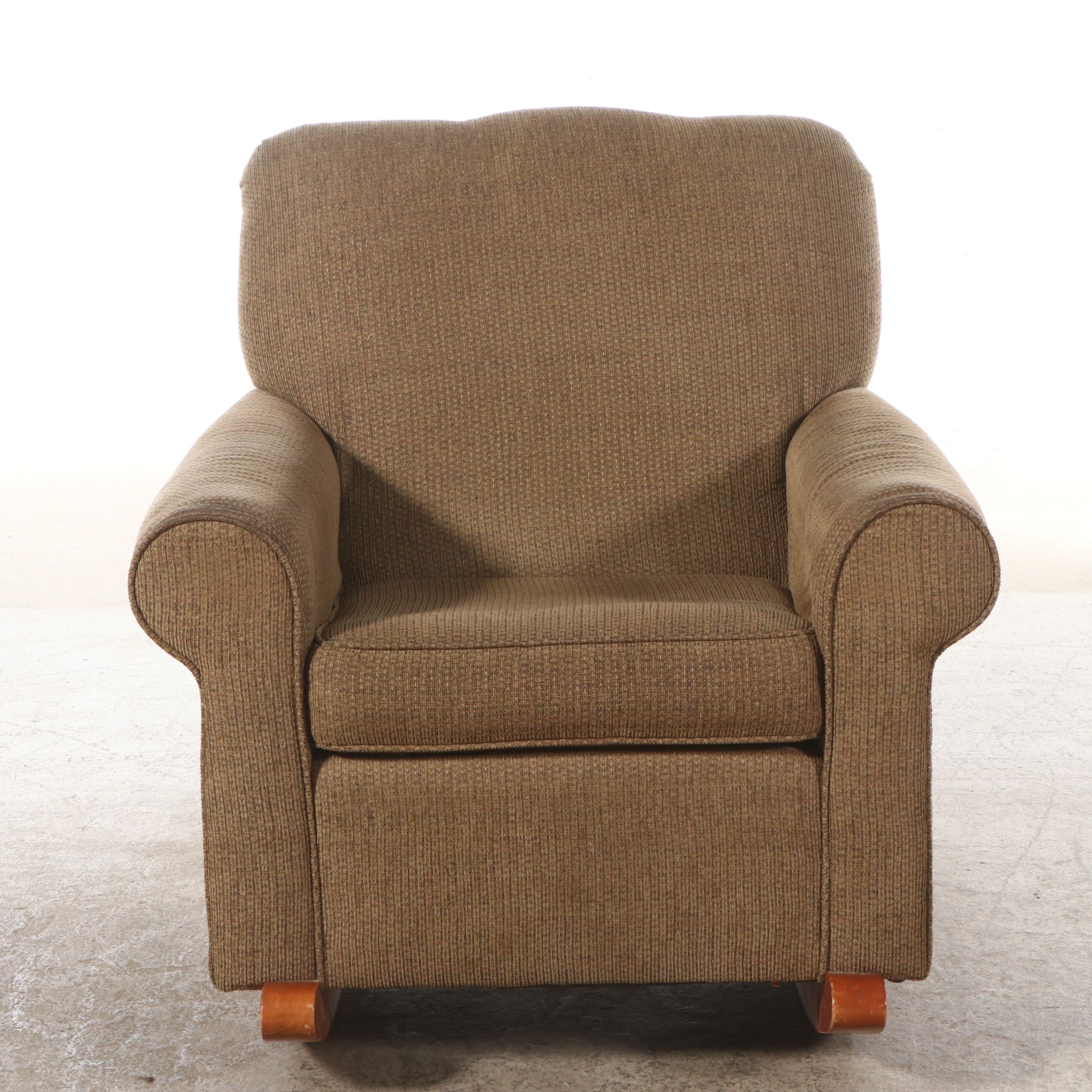 Fabric Upholstered Rocking Armchair