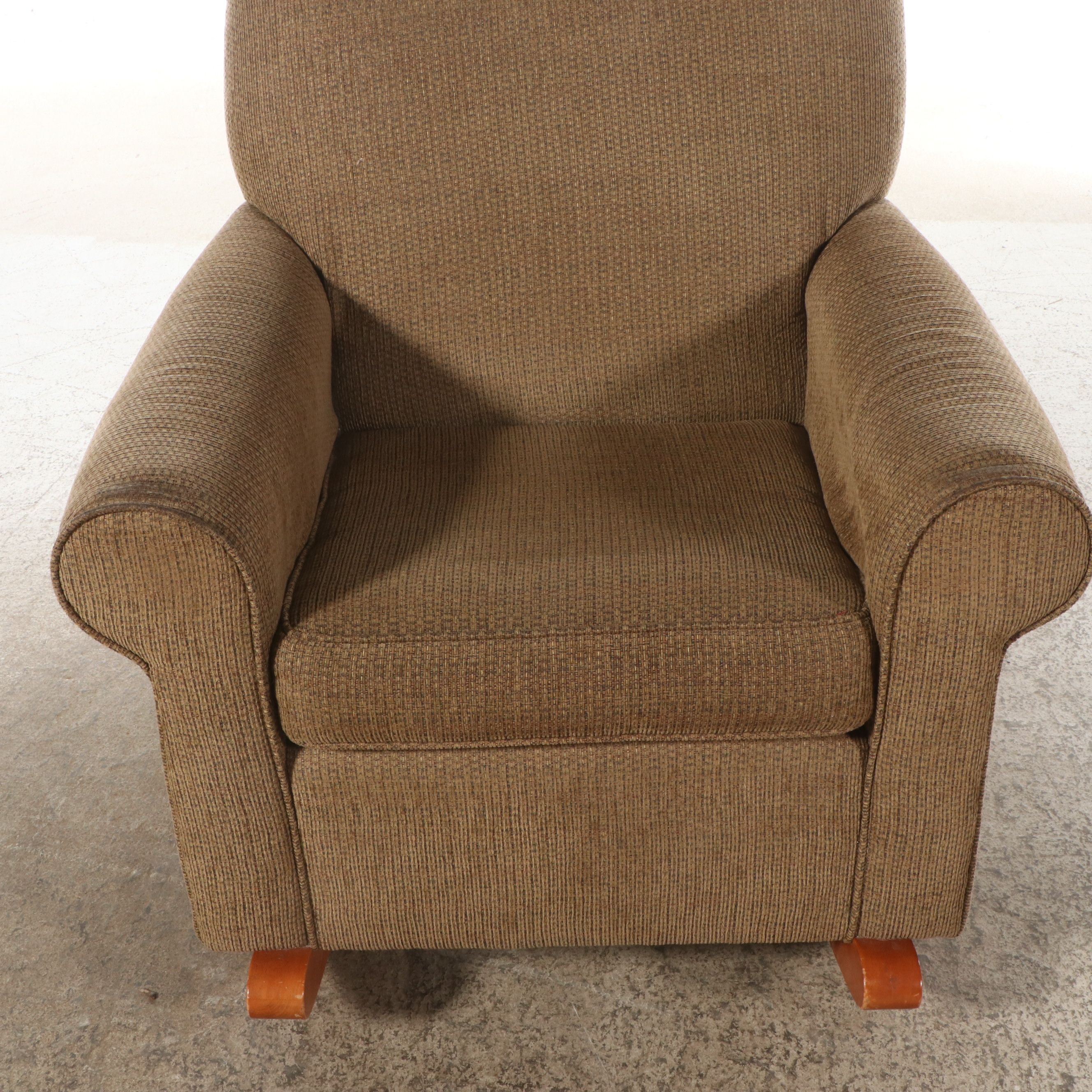 Fabric Upholstered Rocking Armchair