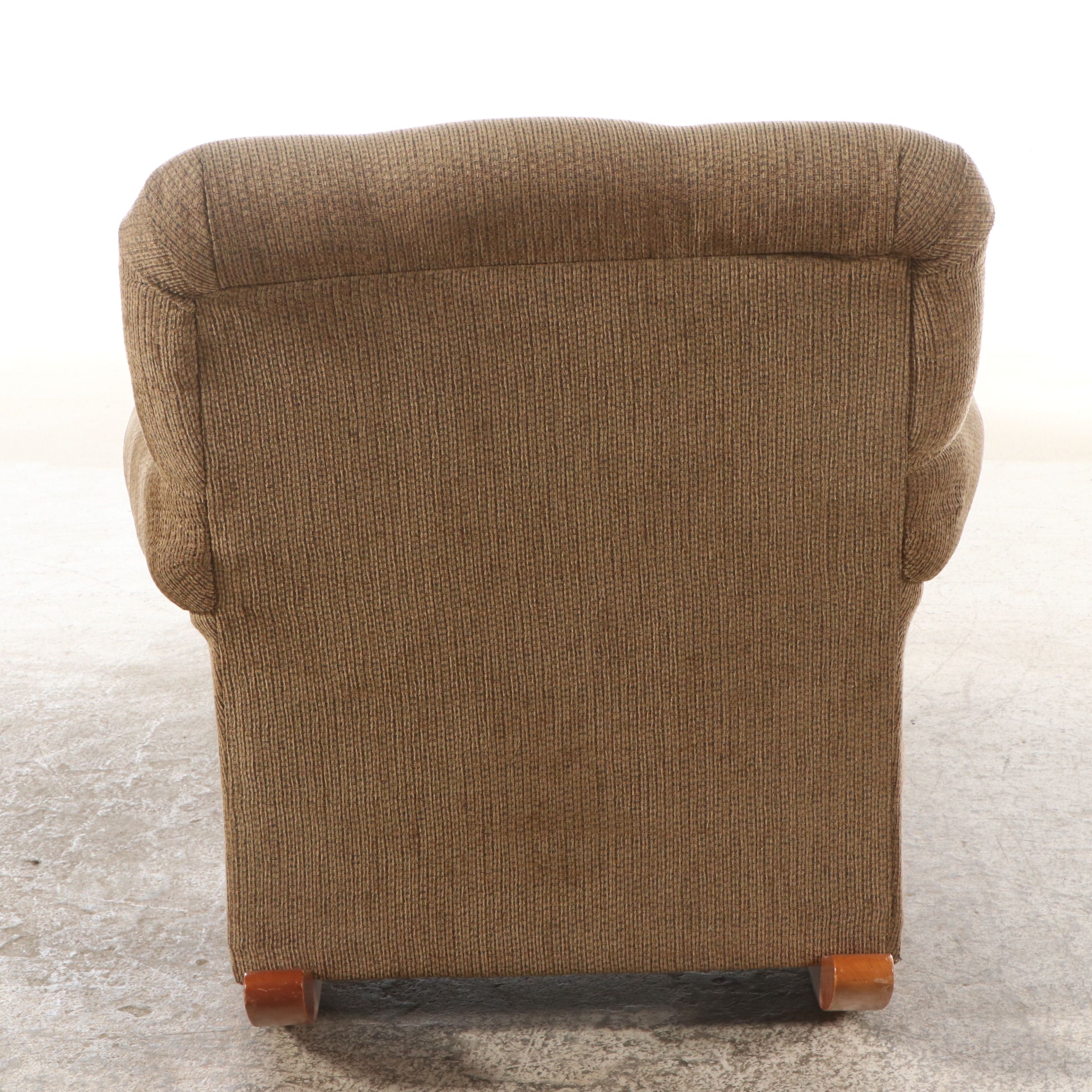 Fabric Upholstered Rocking Armchair