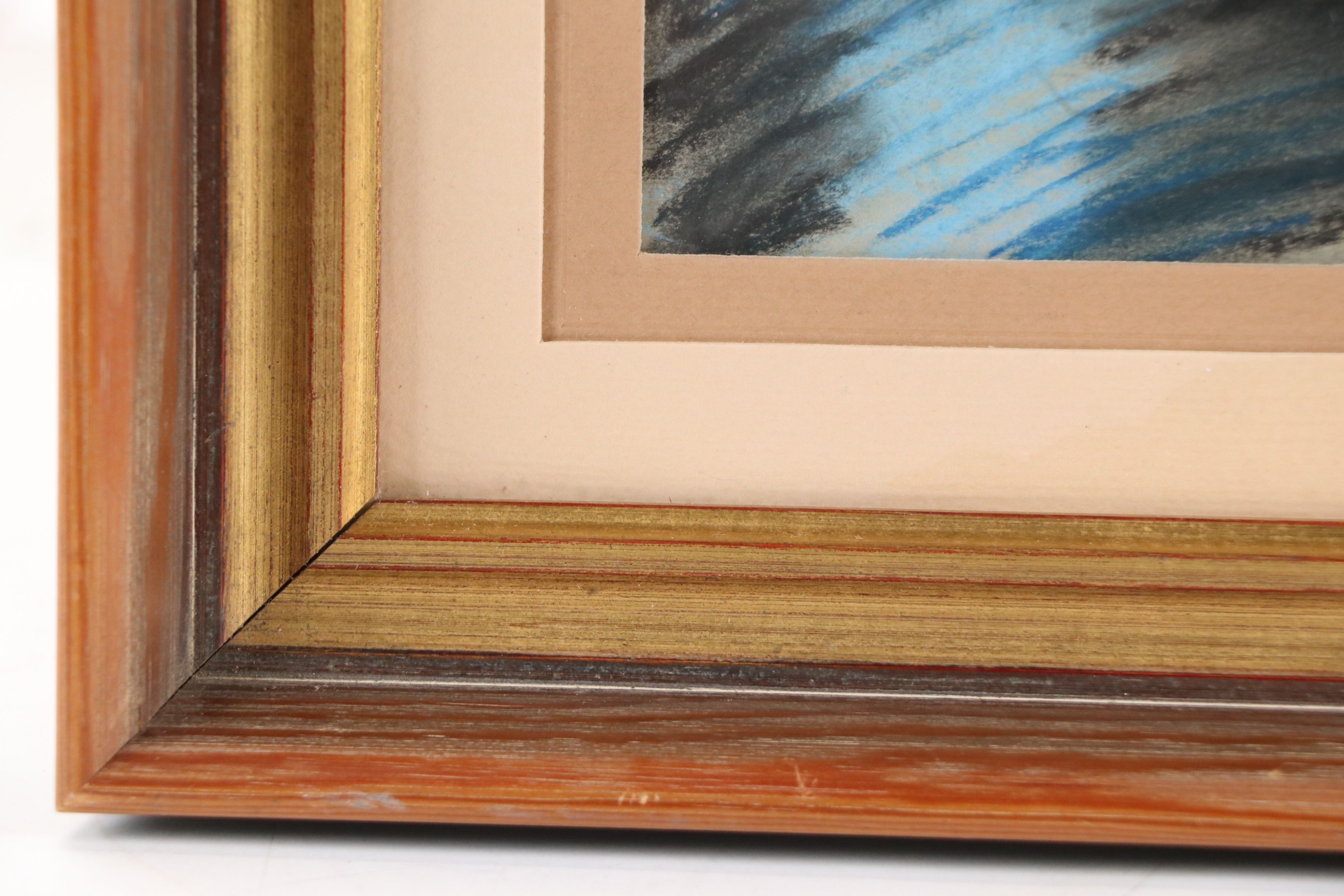 Bernard Lennon Pastel Portrait Drawing of Woman in Profile