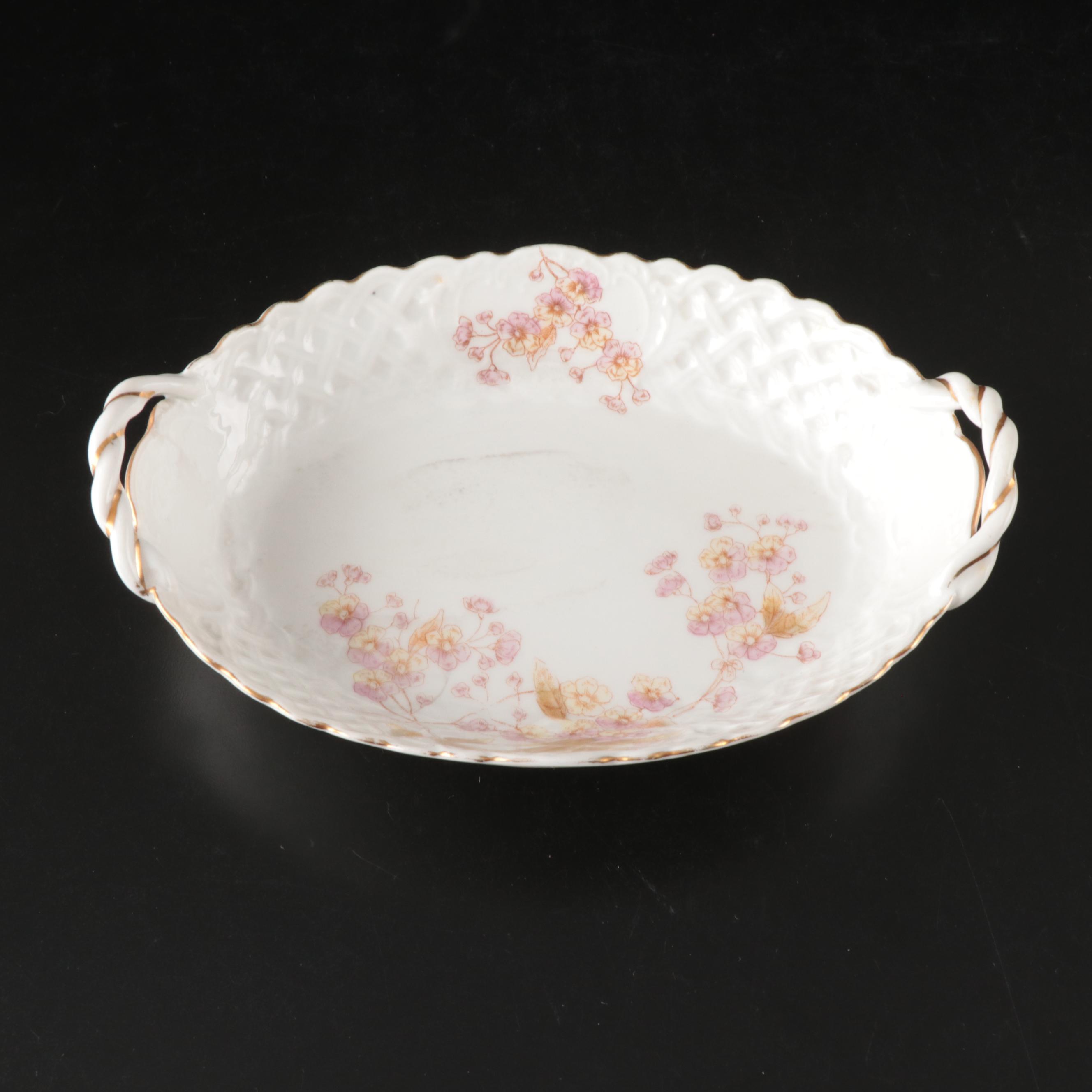 Haviland France and Carter Tielsch Porcelain Floral Dinnerware with Gilt Accents