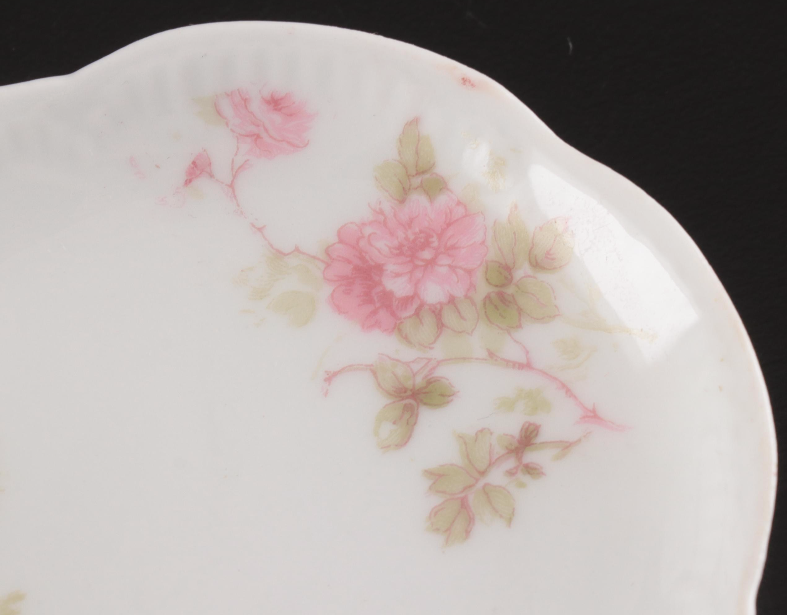 Haviland France and Carter Tielsch Porcelain Floral Dinnerware with Gilt Accents