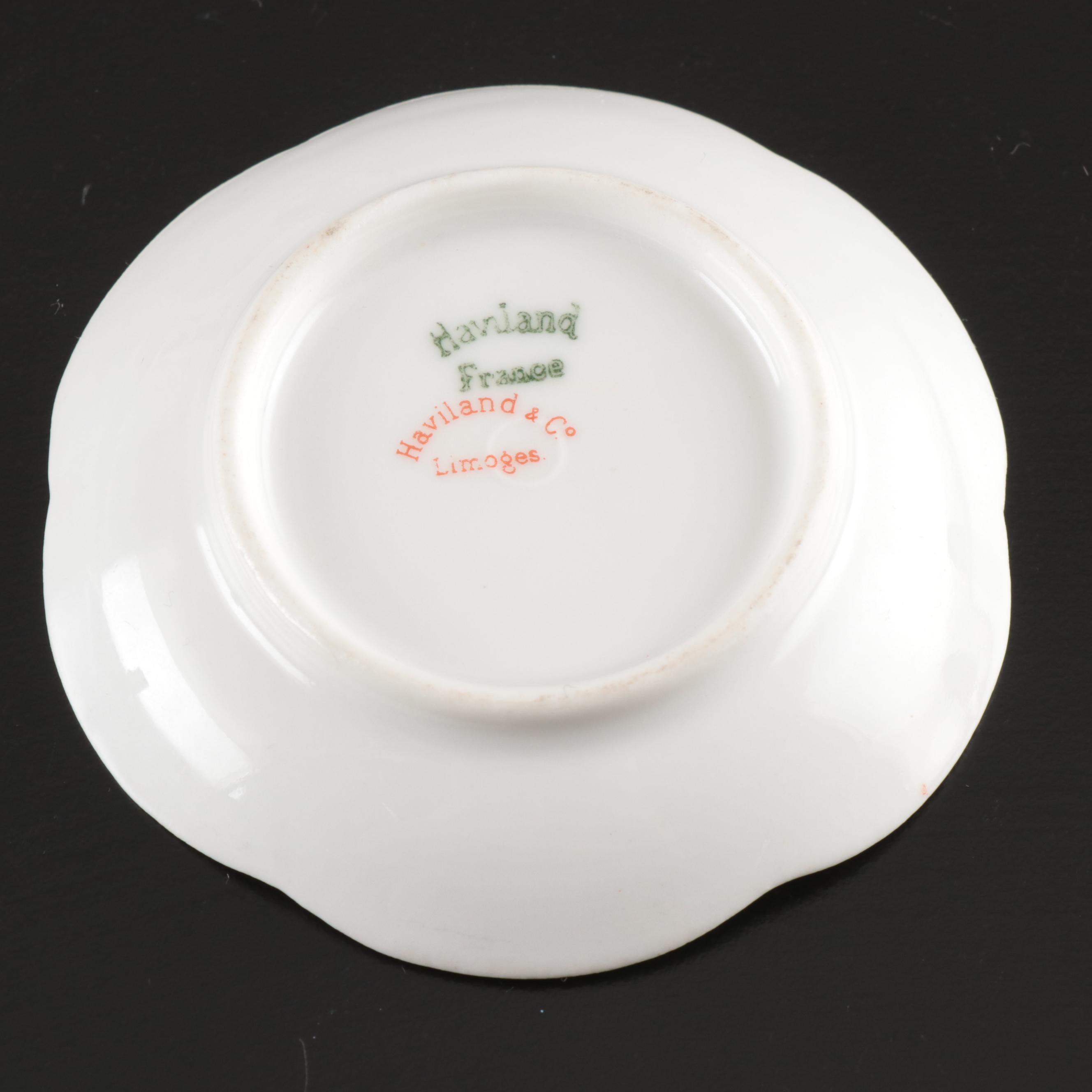 Haviland France and Carter Tielsch Porcelain Floral Dinnerware with Gilt Accents