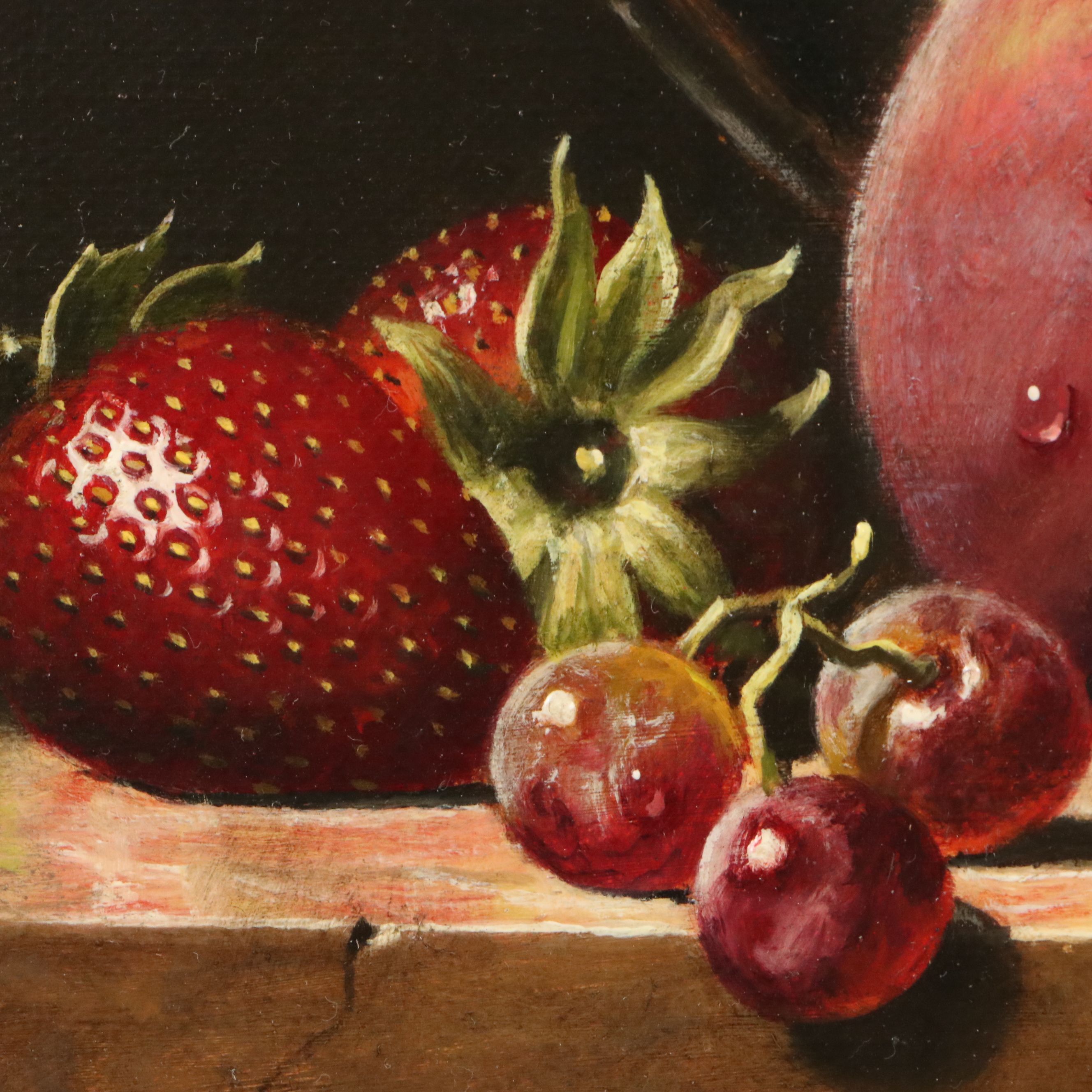 Mark Petitt Fruit Still Life Oil Painting, 1993