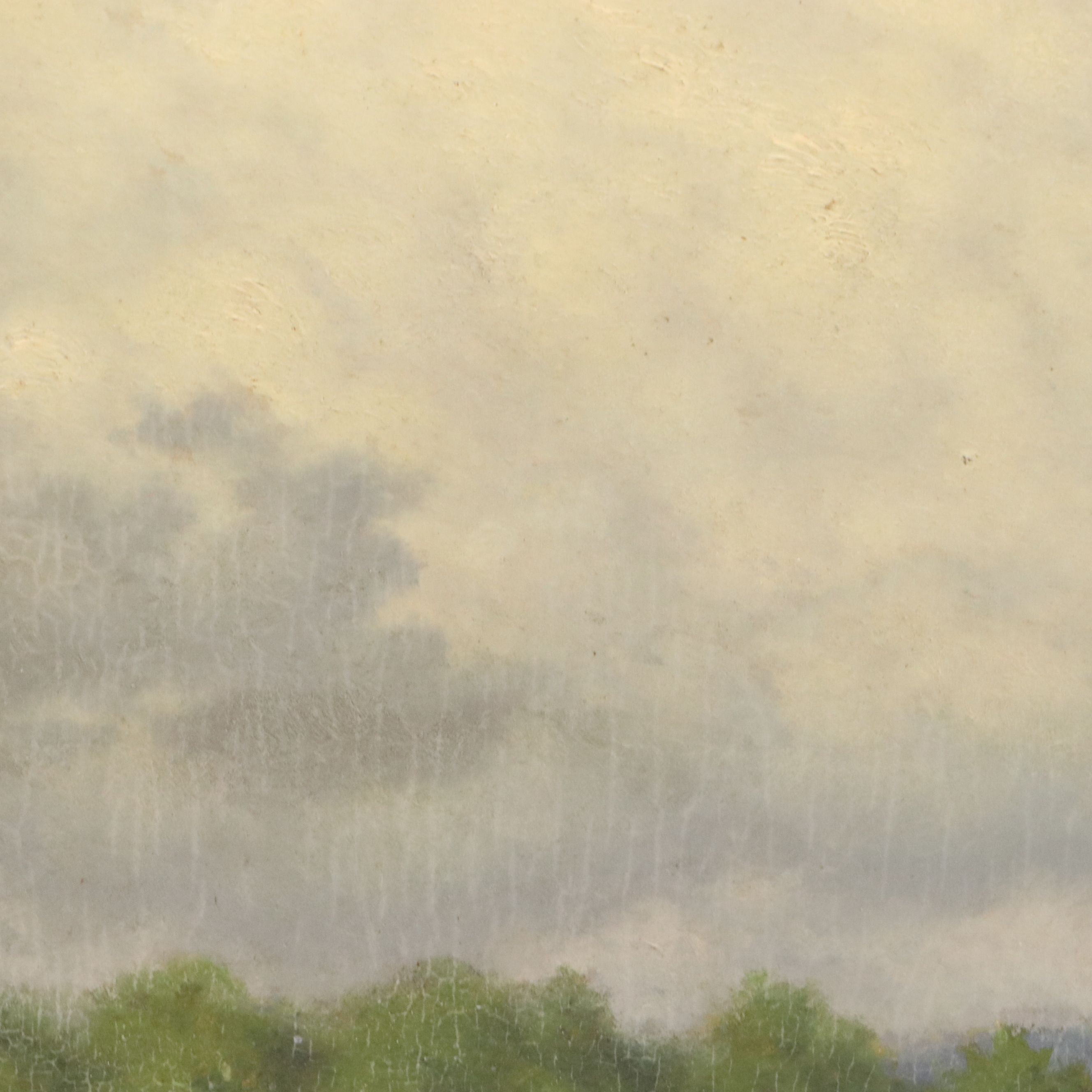 James Longacre Wood Lake Landscape Oil Painting, Circa 1920