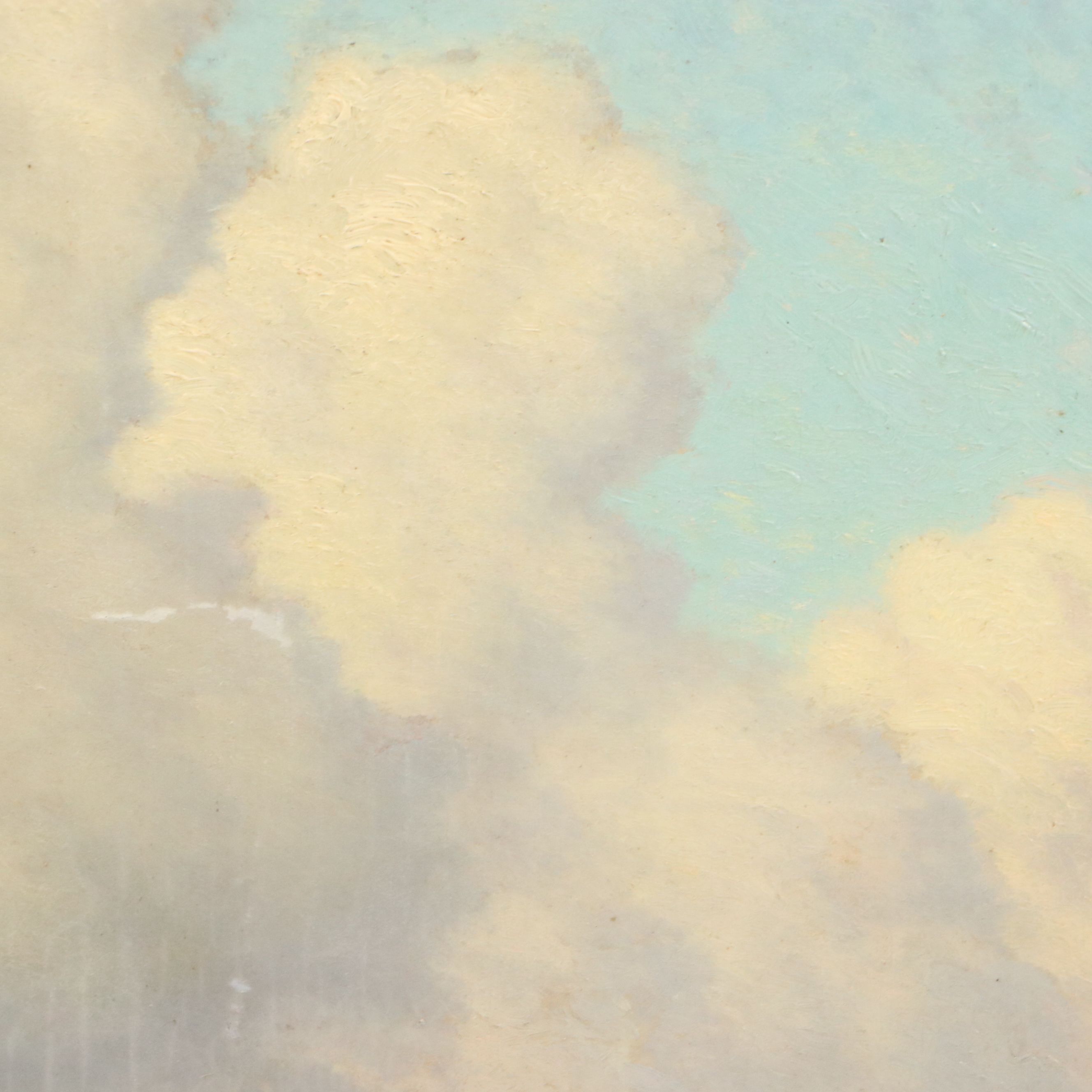 James Longacre Wood Lake Landscape Oil Painting, Circa 1920