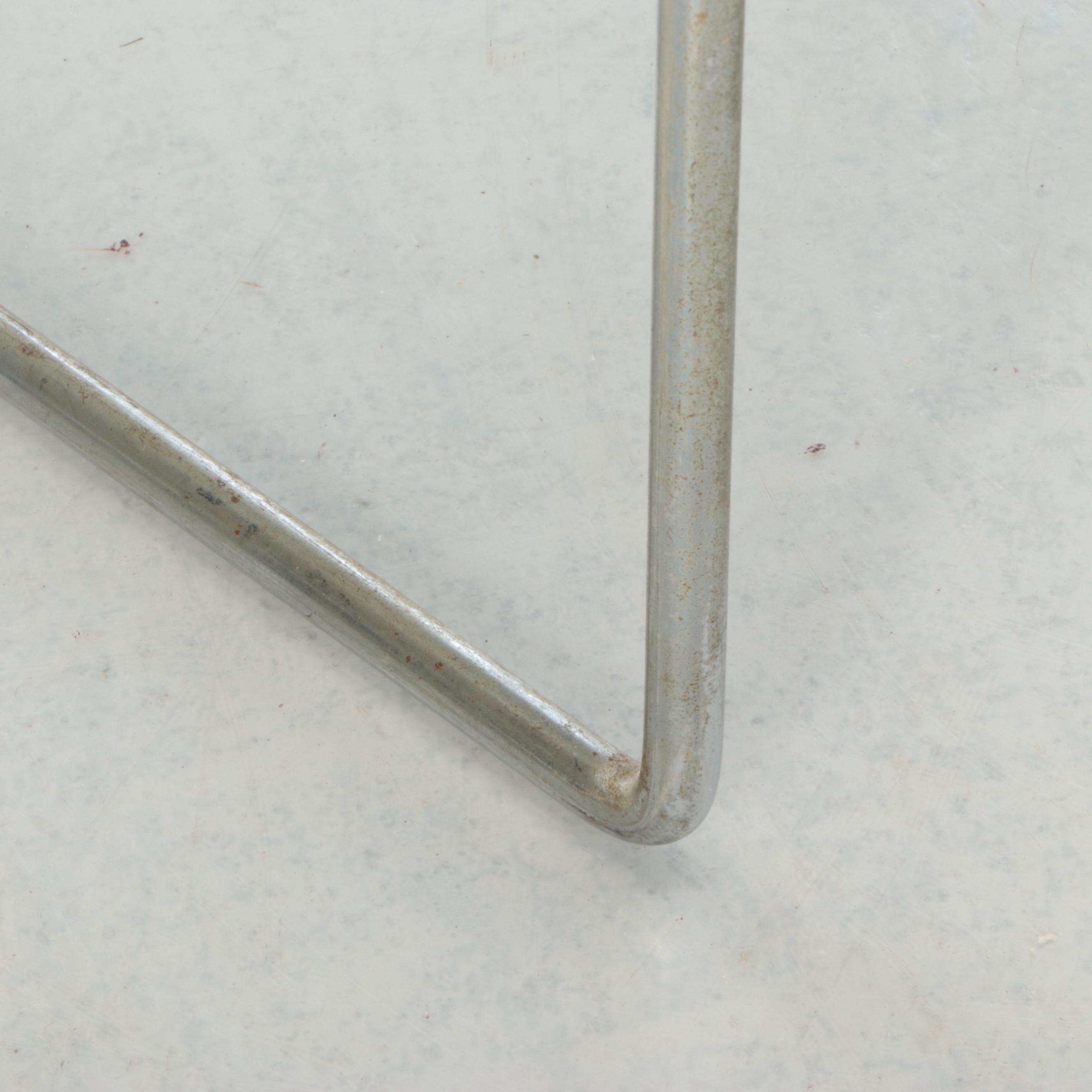 Pair of Modernist Glass and Chrome Nesting Tables