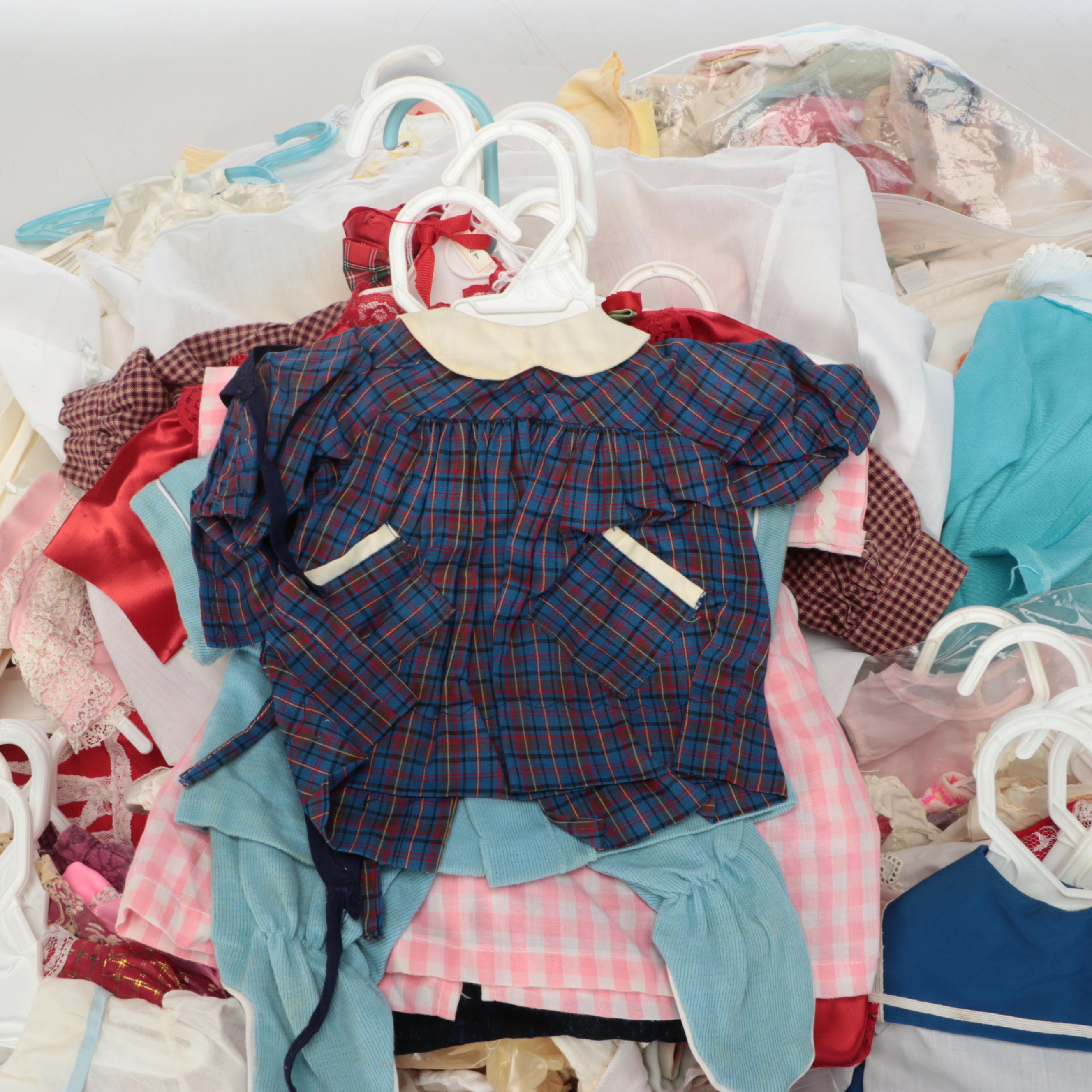 Native American Style Beaded Leather Outfit with More Doll Dresses, Accessories