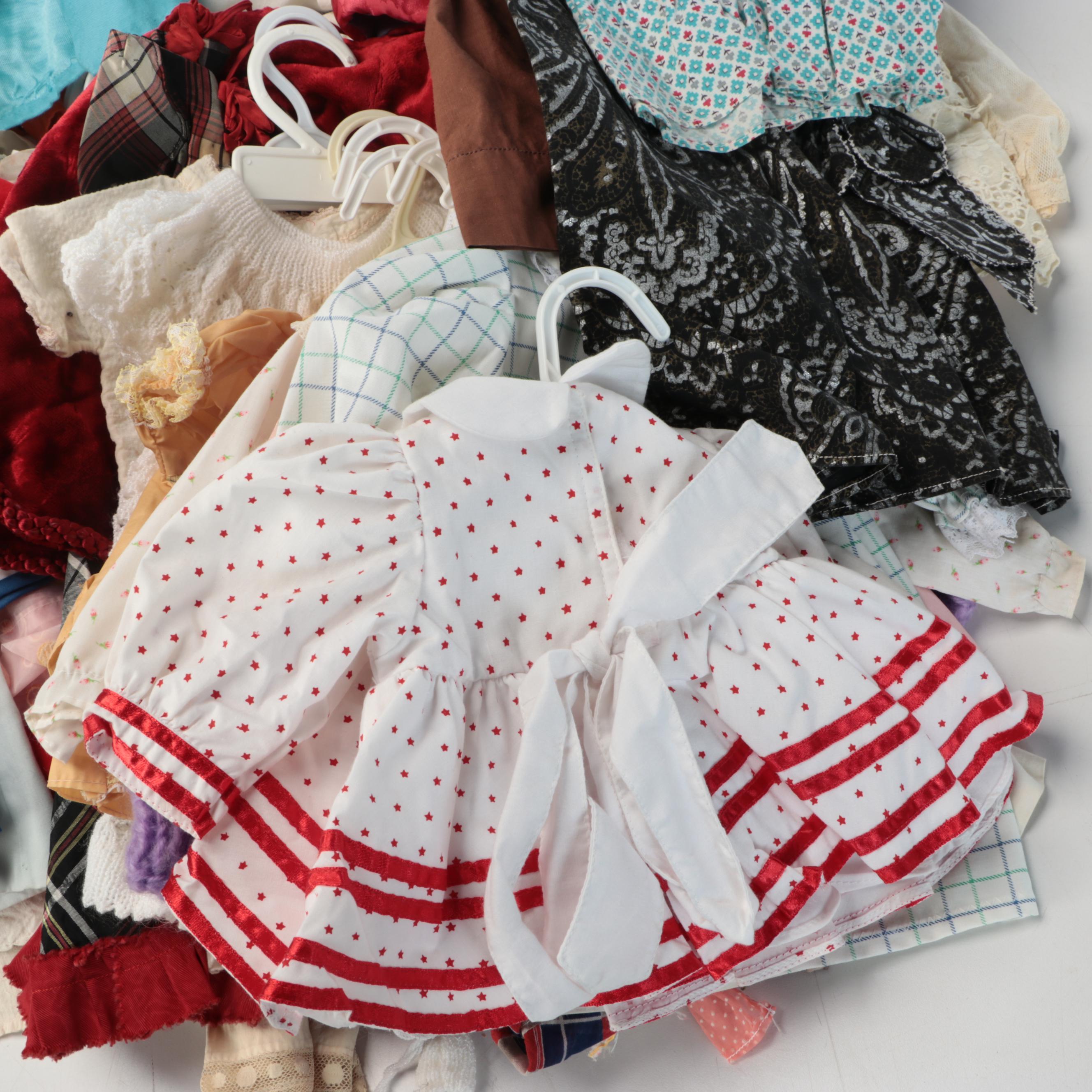 Native American Style Beaded Leather Outfit with More Doll Dresses, Accessories