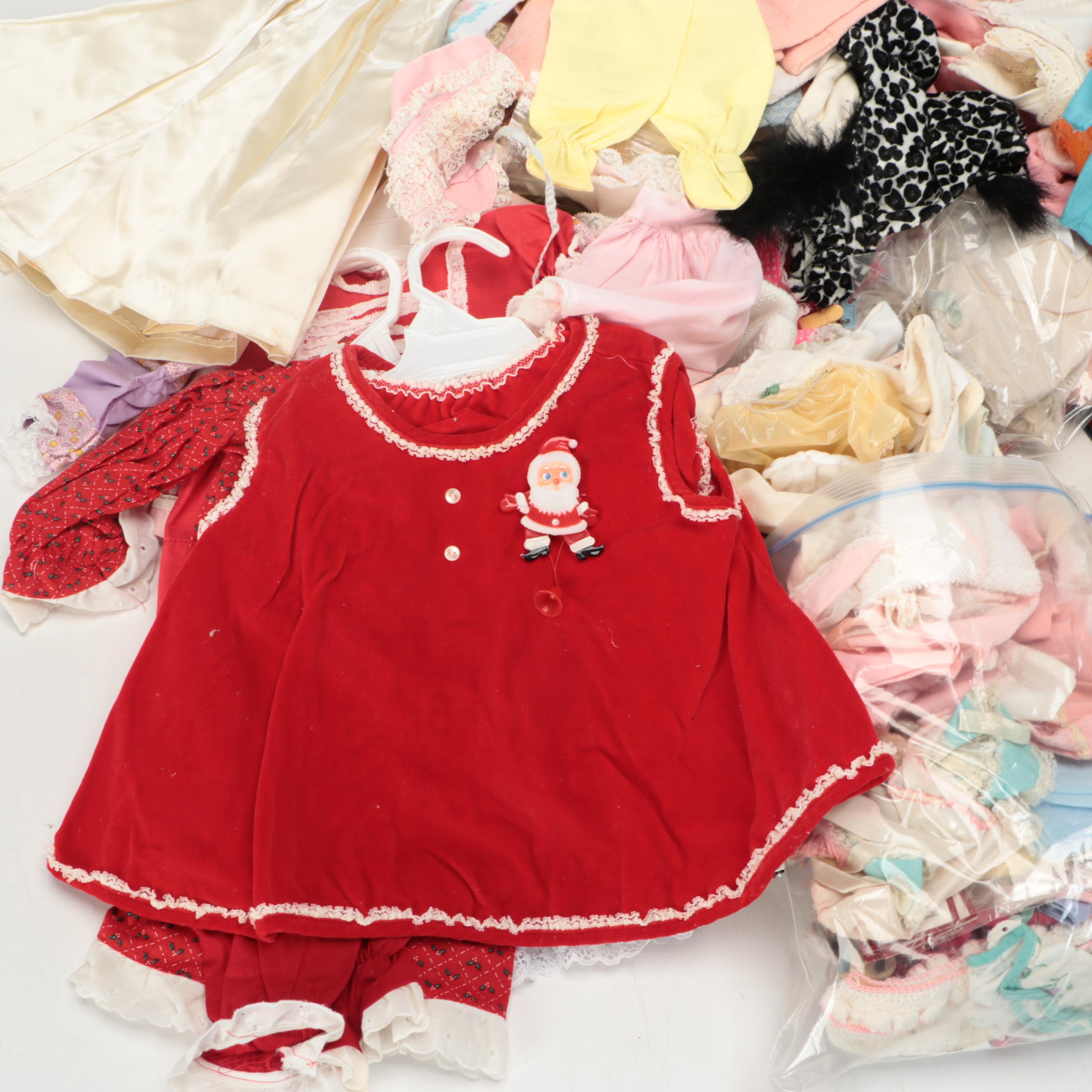 Native American Style Beaded Leather Outfit with More Doll Dresses, Accessories