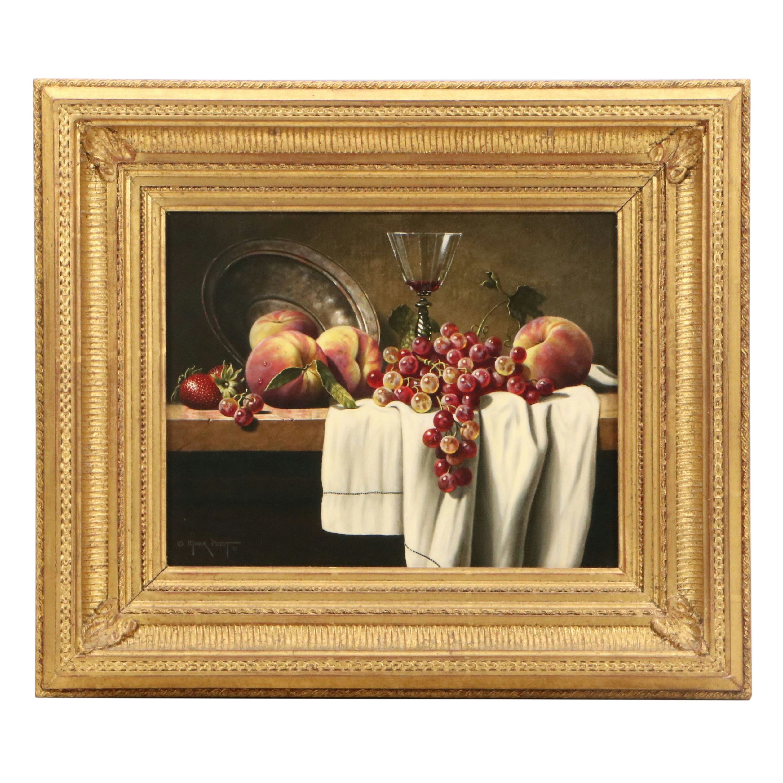 Mark Petitt Fruit Still Life Oil Painting, 1993