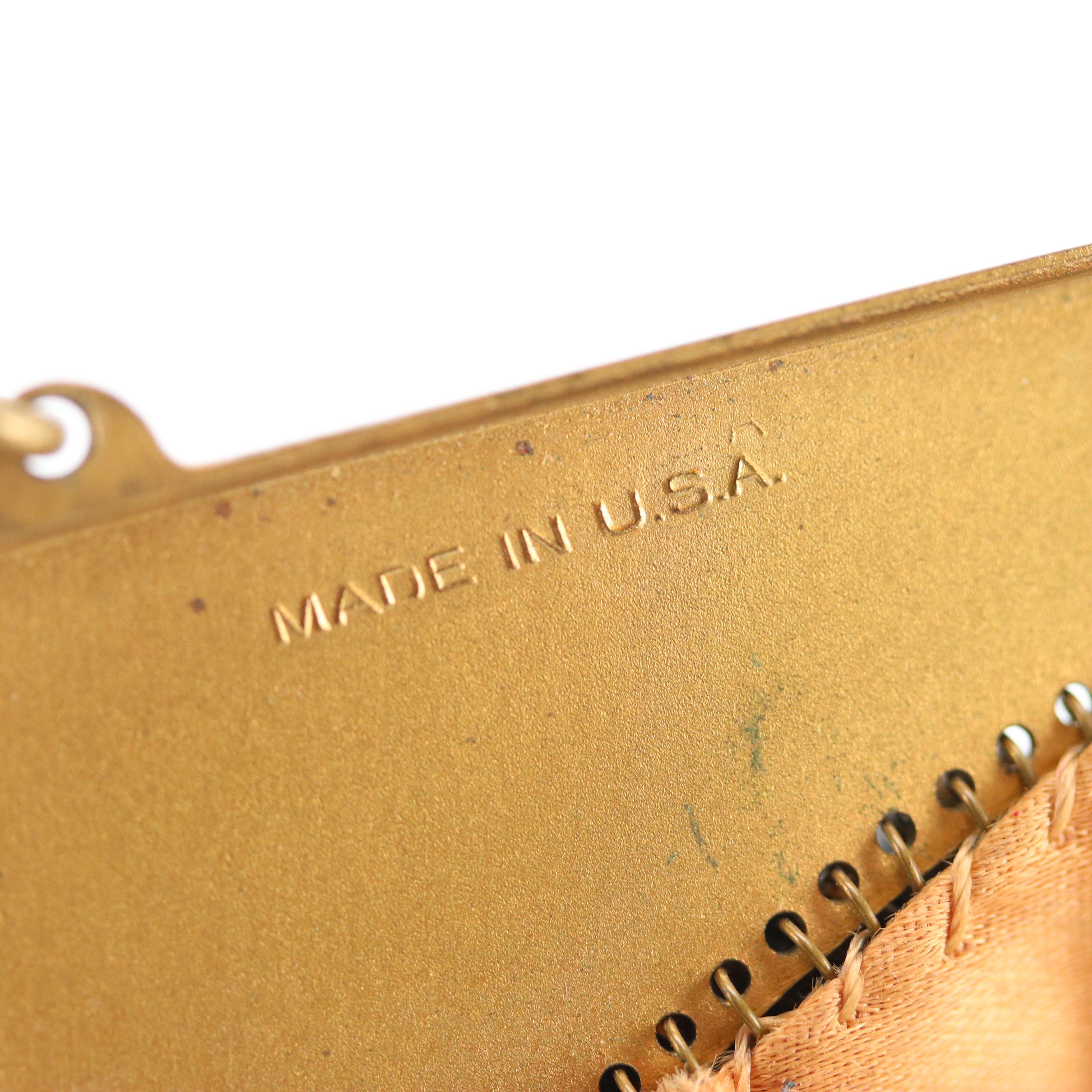 Whiting & Davis Navy Blue Beaded Embellished Frame Evening Bag, Circa 1940s