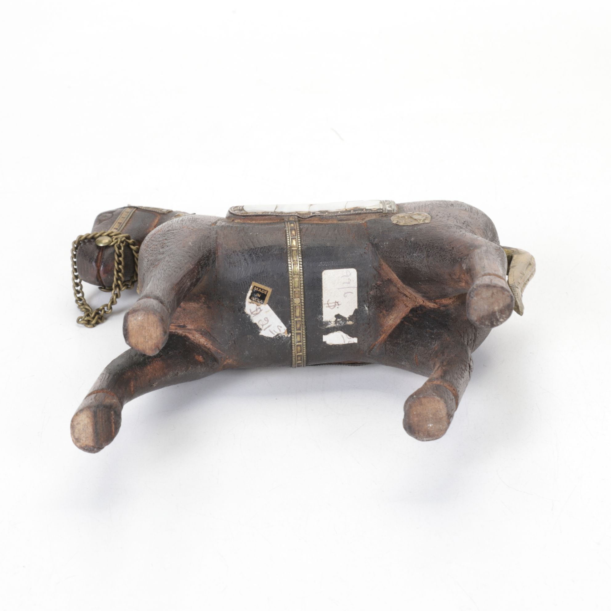 Indian Marwari War Horse with Chinese Hand-Carved Wooden Horse