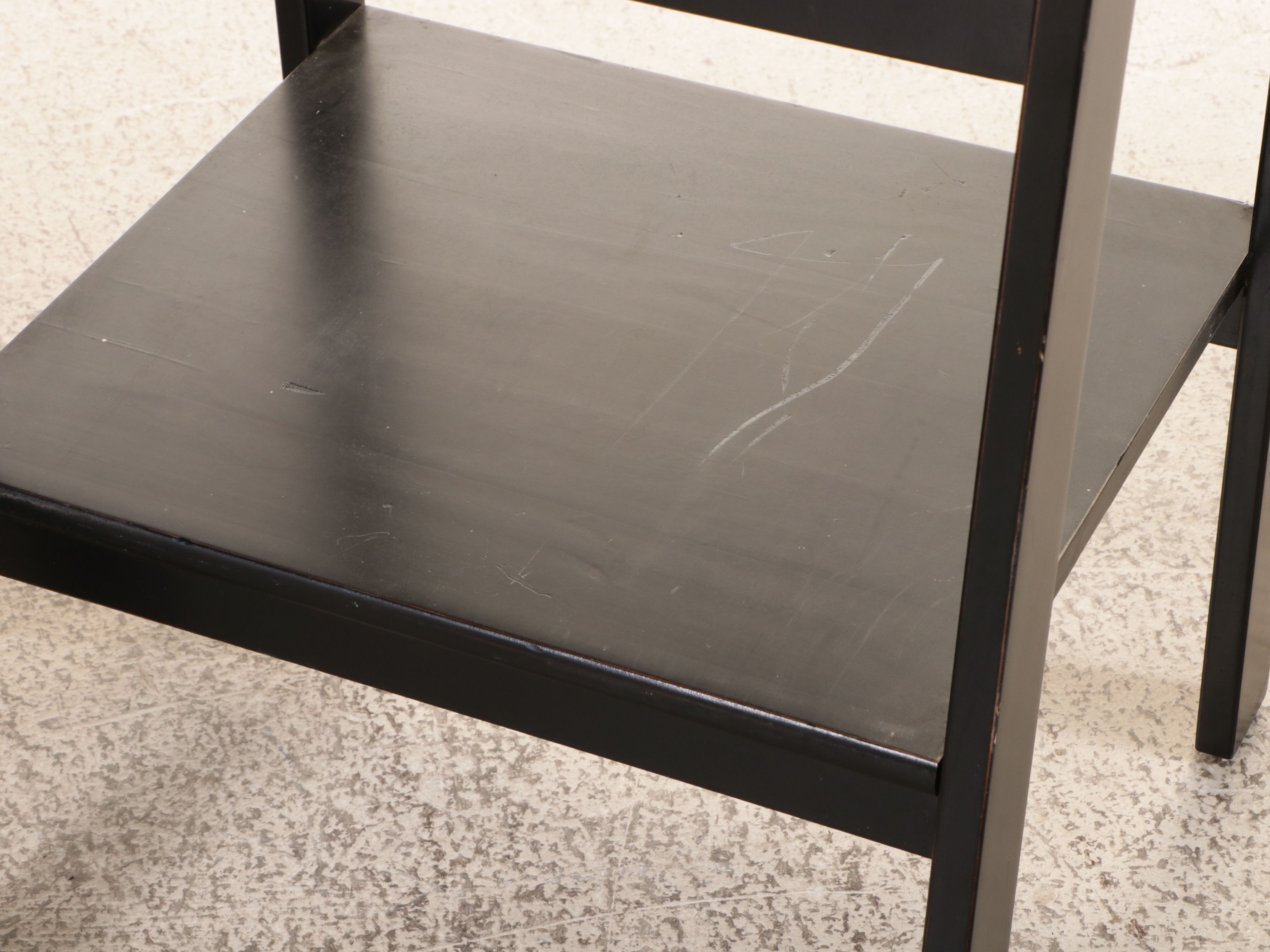 Contemporary Wooden Ladder-Shaped Shelves