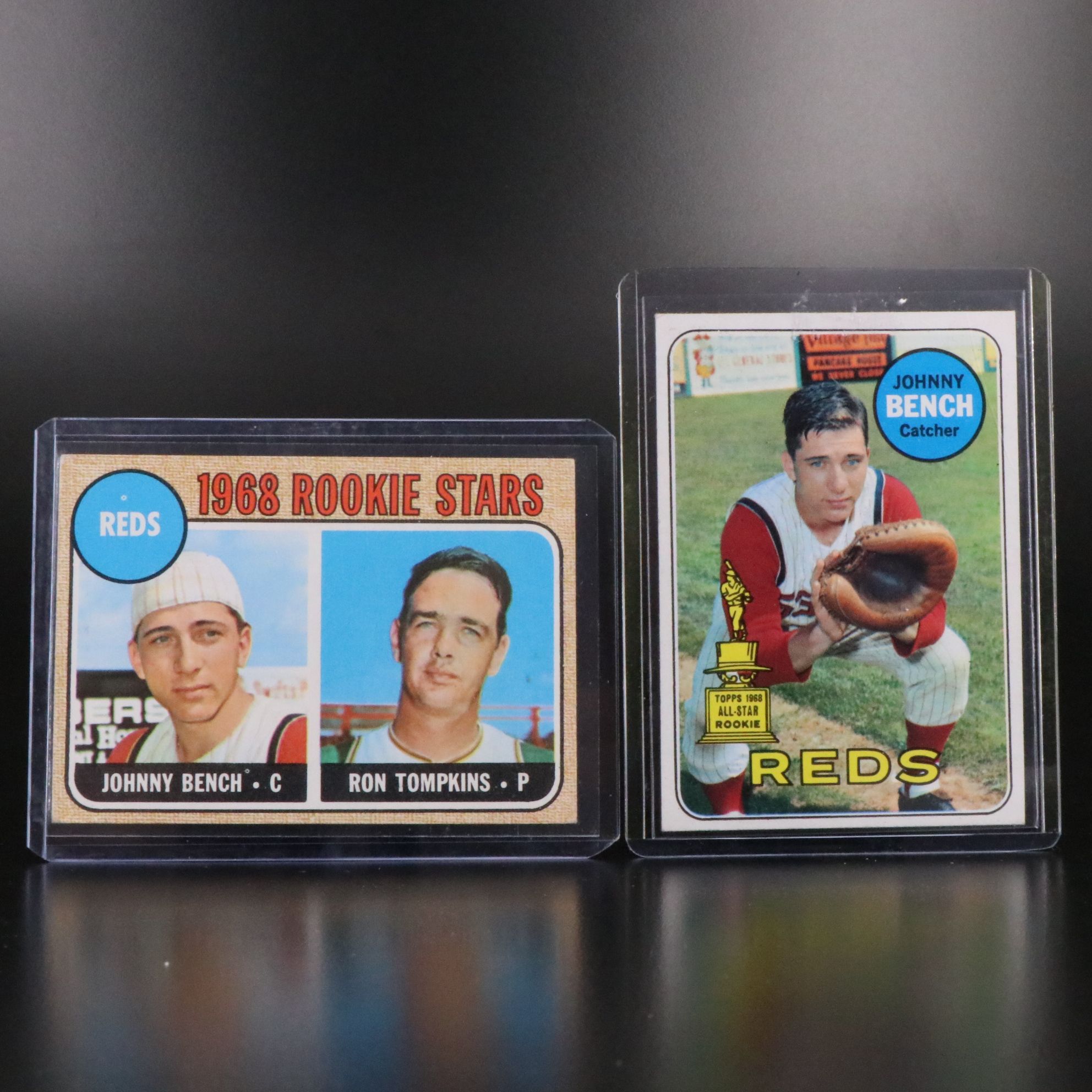 1968 Topps Johnny Bench Cincinnati Reds Baseball Rookie Card with More