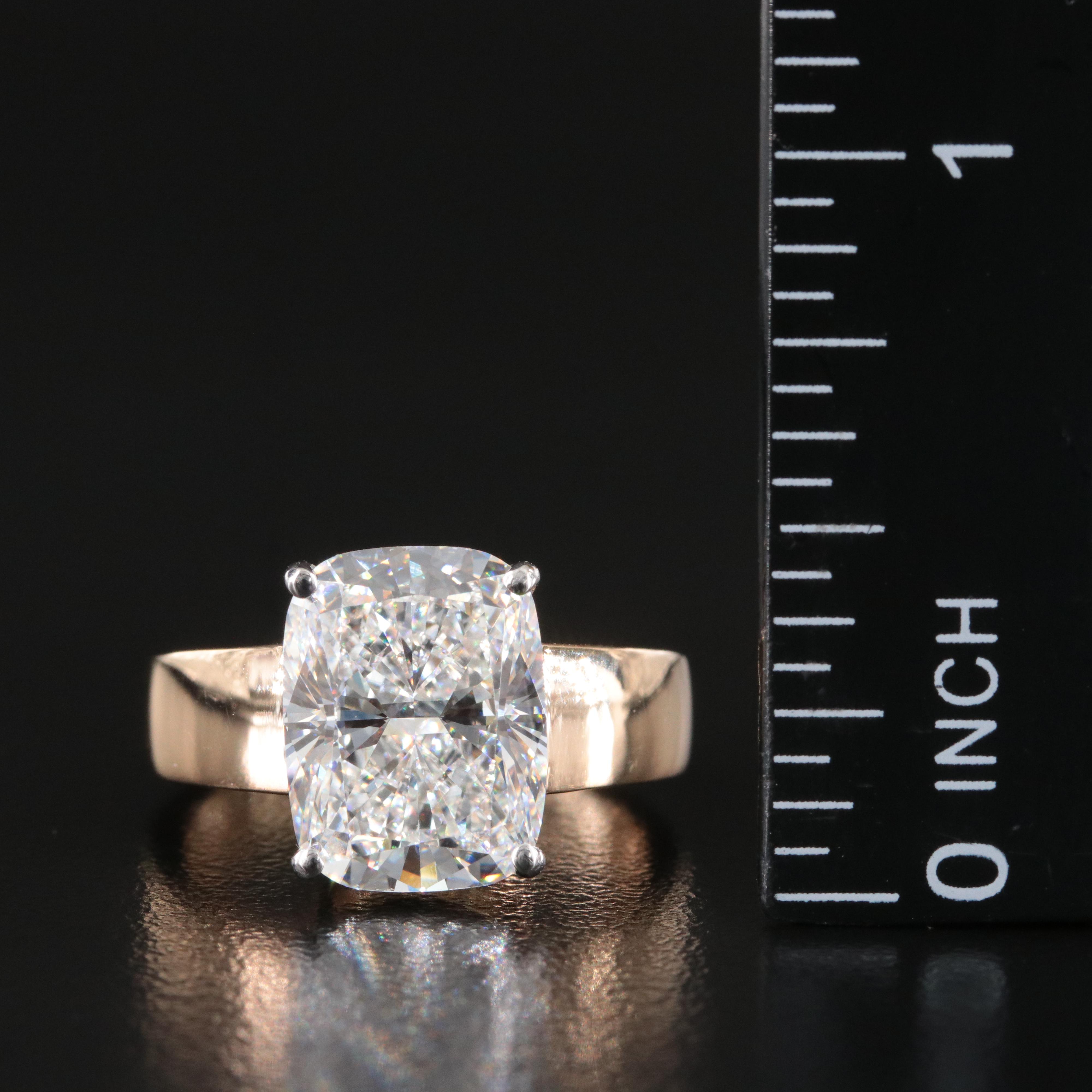 18K 5.09 CT Lab Grown Diamond Solitaire Ring with IGI Report
