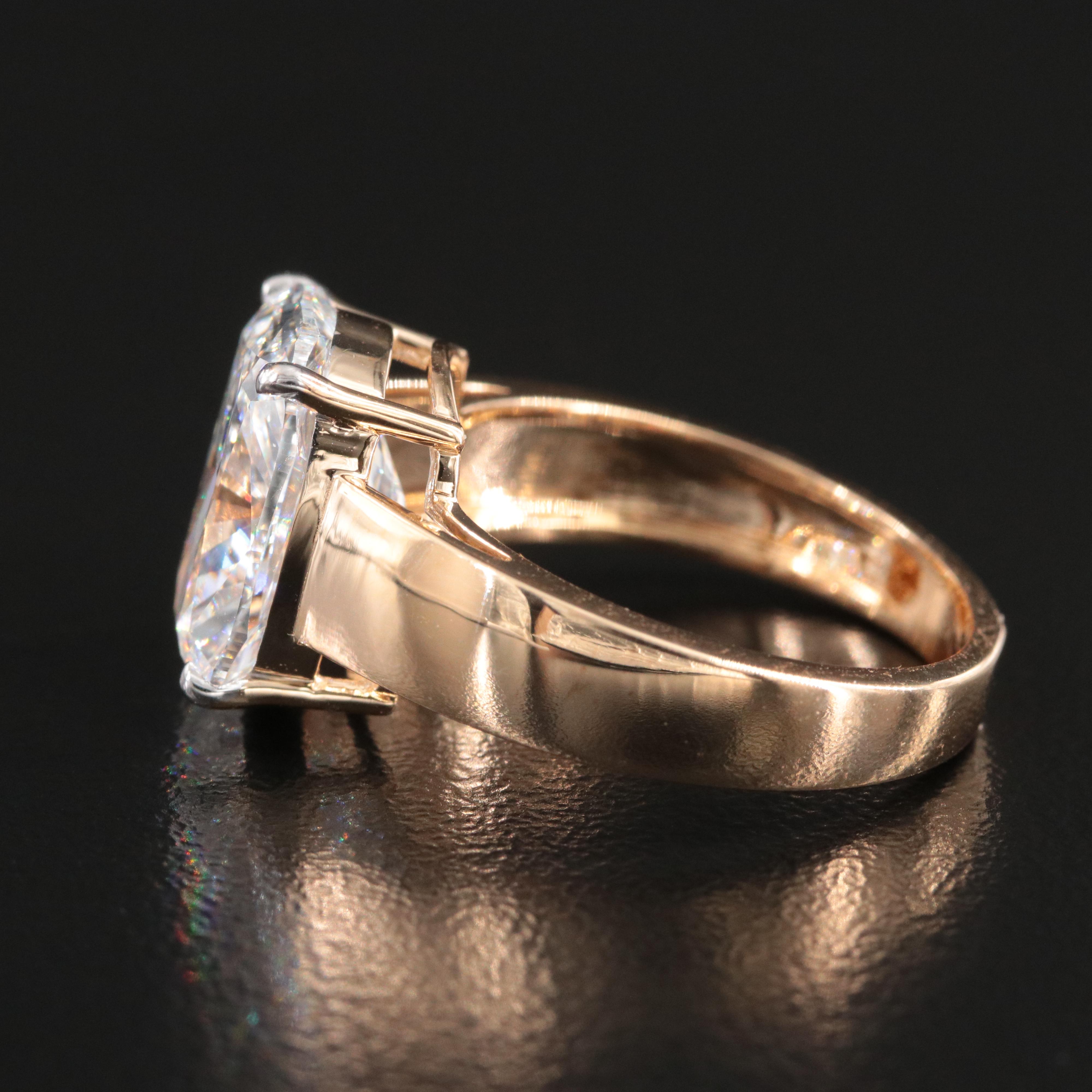 18K 5.09 CT Lab Grown Diamond Solitaire Ring with IGI Report