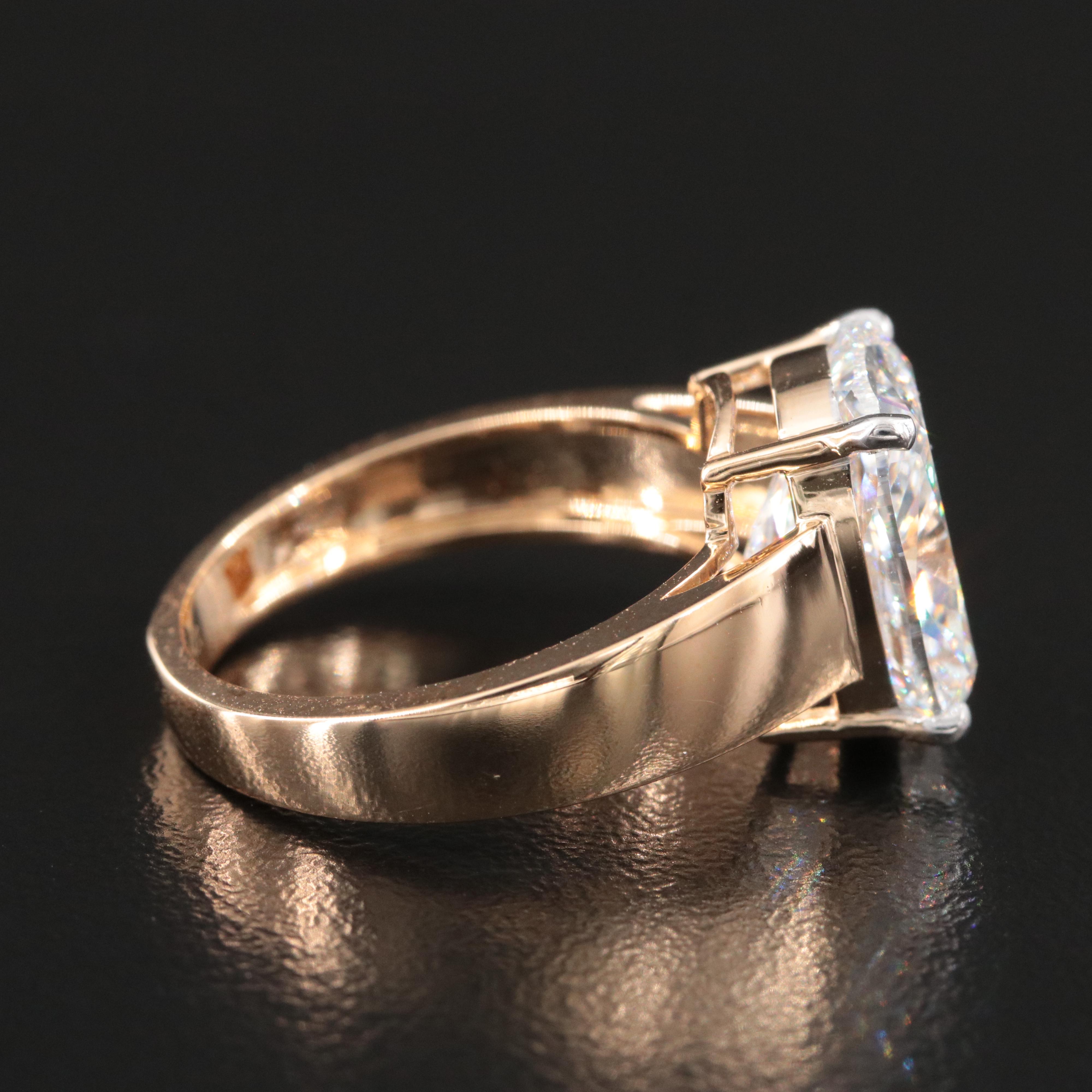 18K 5.09 CT Lab Grown Diamond Solitaire Ring with IGI Report