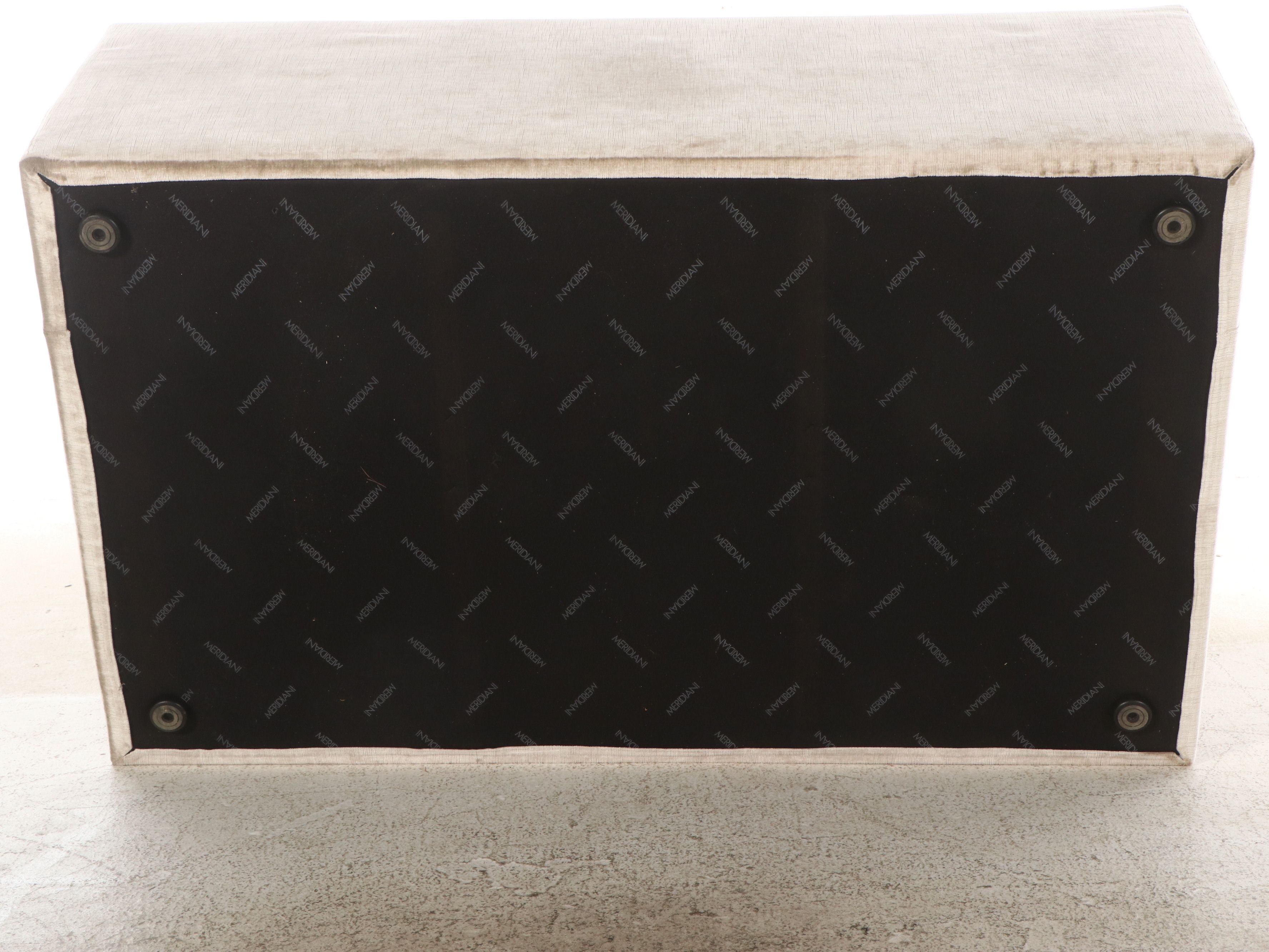 Meridiani Chenille Upholstered Sectional Sofa with Ottoman