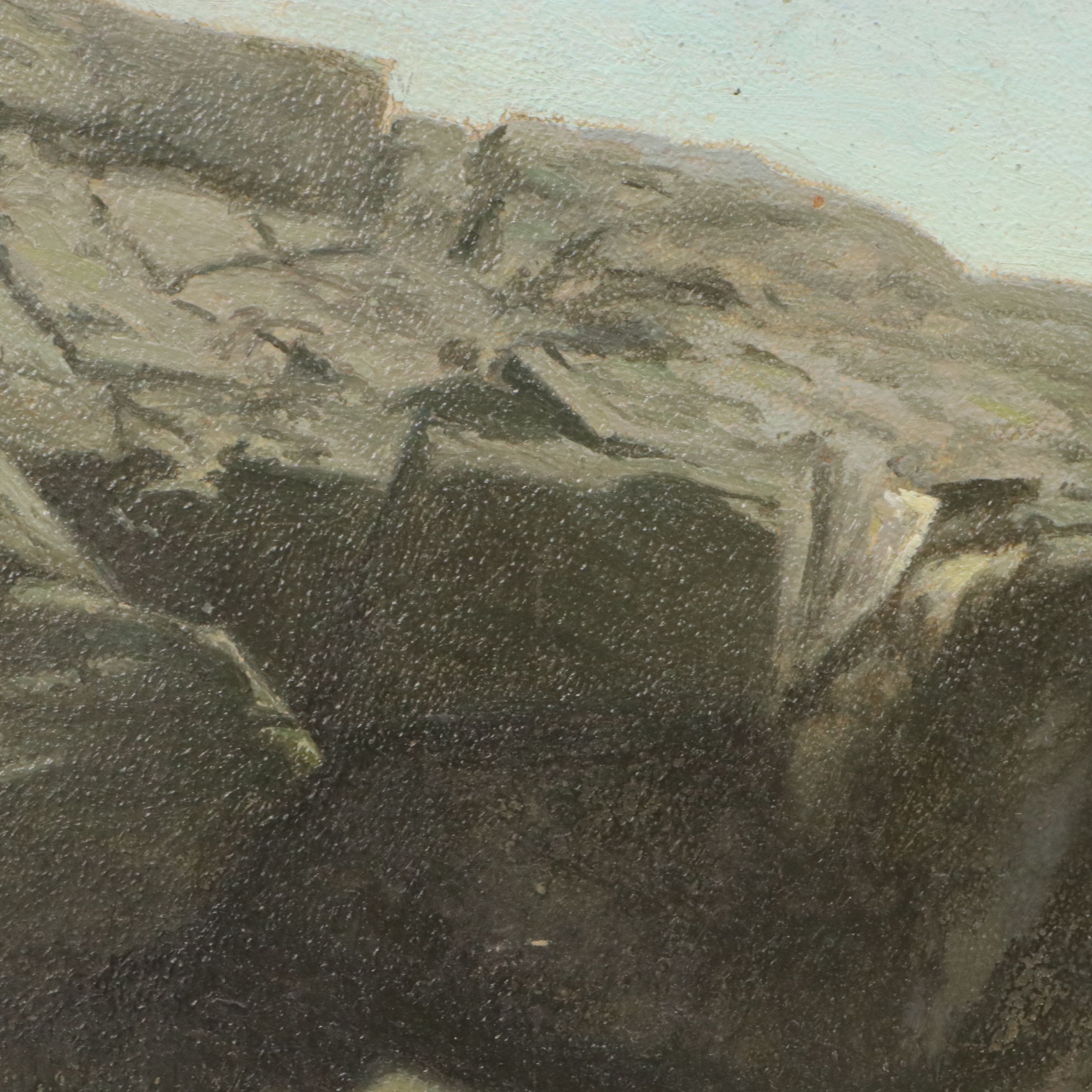 James Longacre Wood Rocky Seascape Oil Paintings, Circa 1920