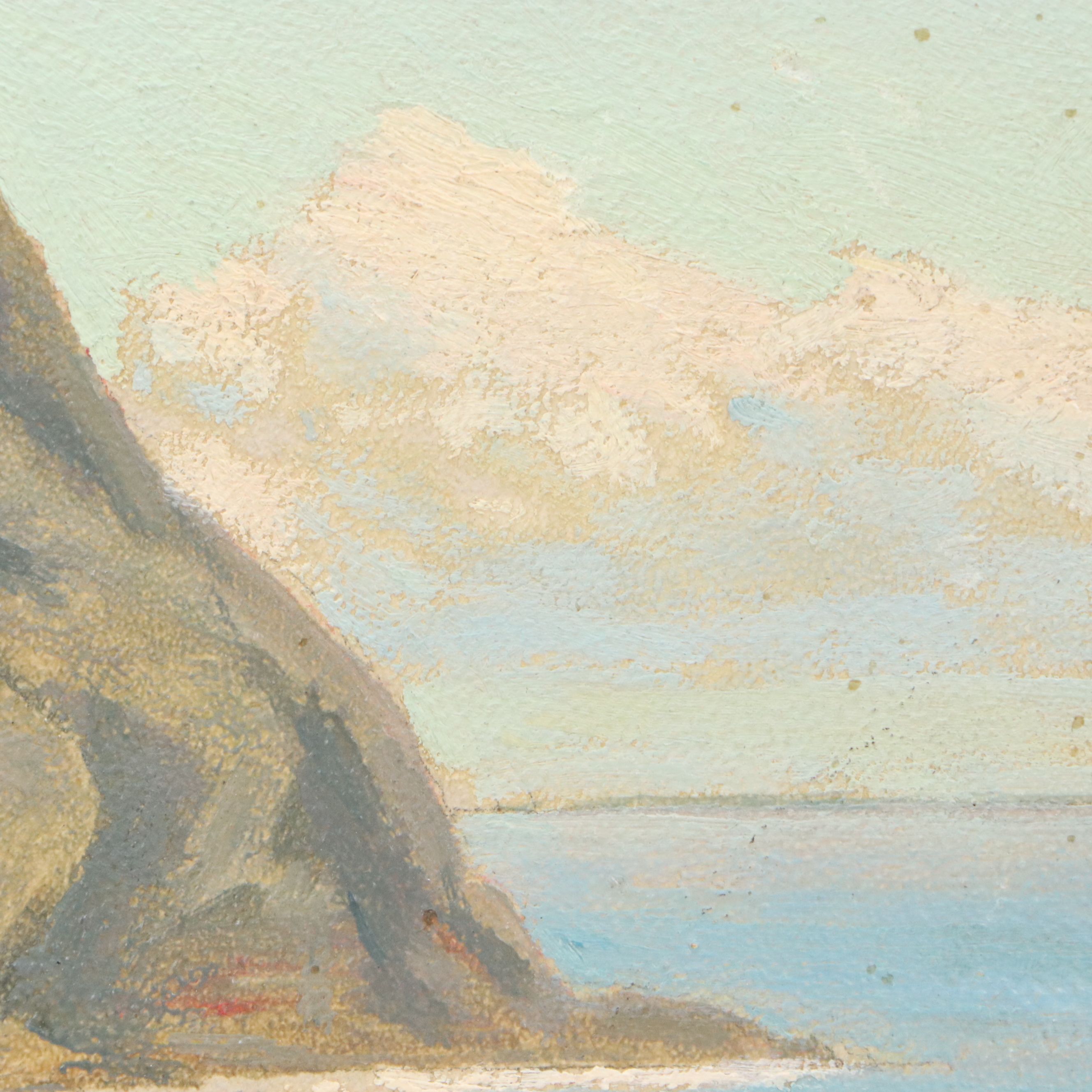 James Longacre Wood Rocky Seascape Oil Paintings, Circa 1920