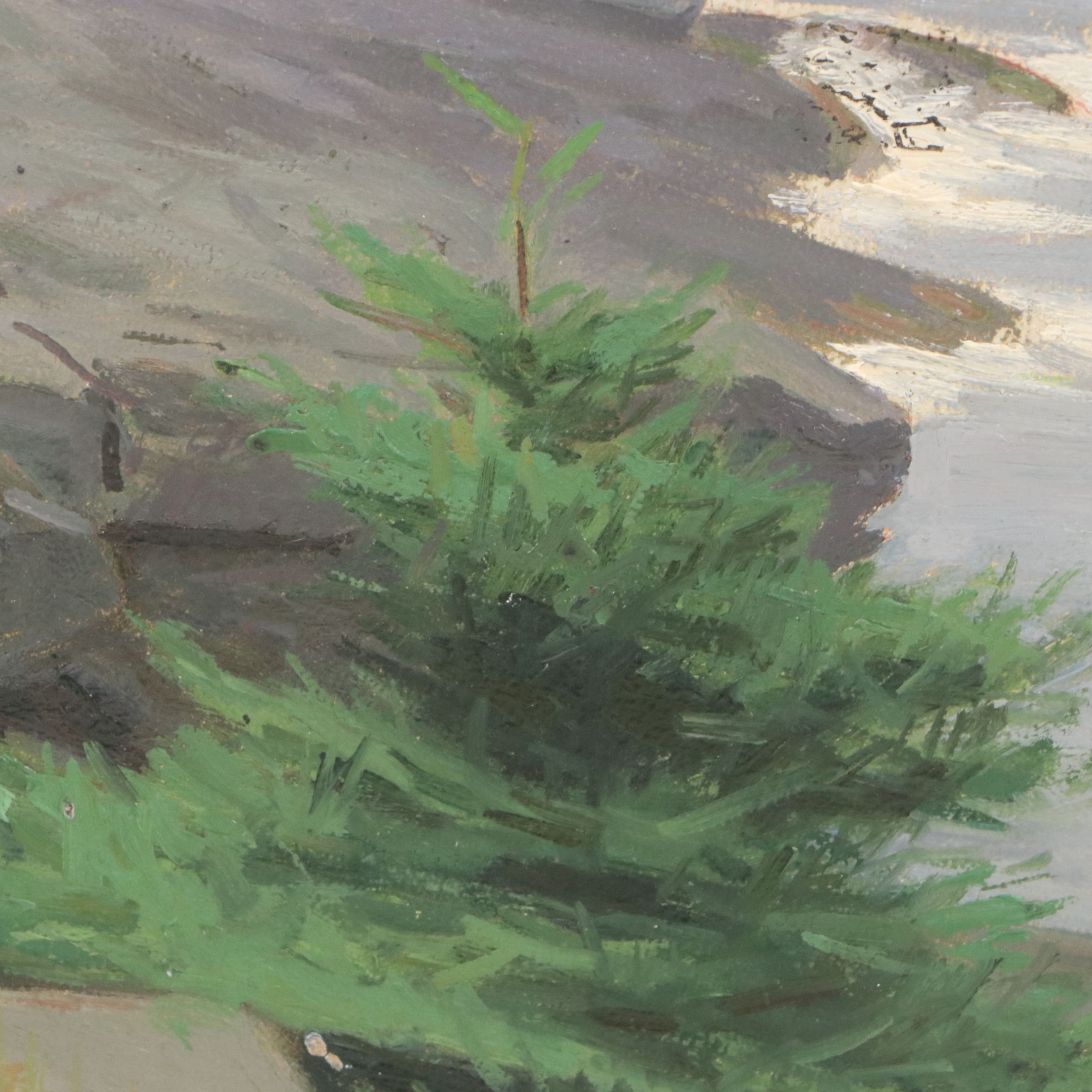 James Longacre Wood Rocky Seascape Oil Paintings, Circa 1920