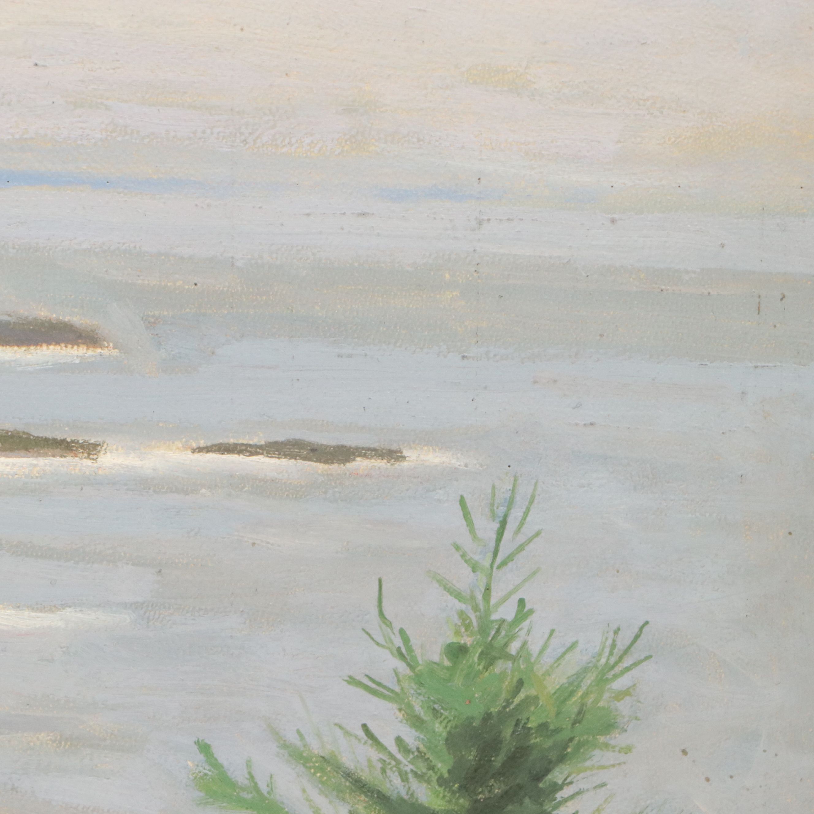 James Longacre Wood Rocky Seascape Oil Paintings, Circa 1920