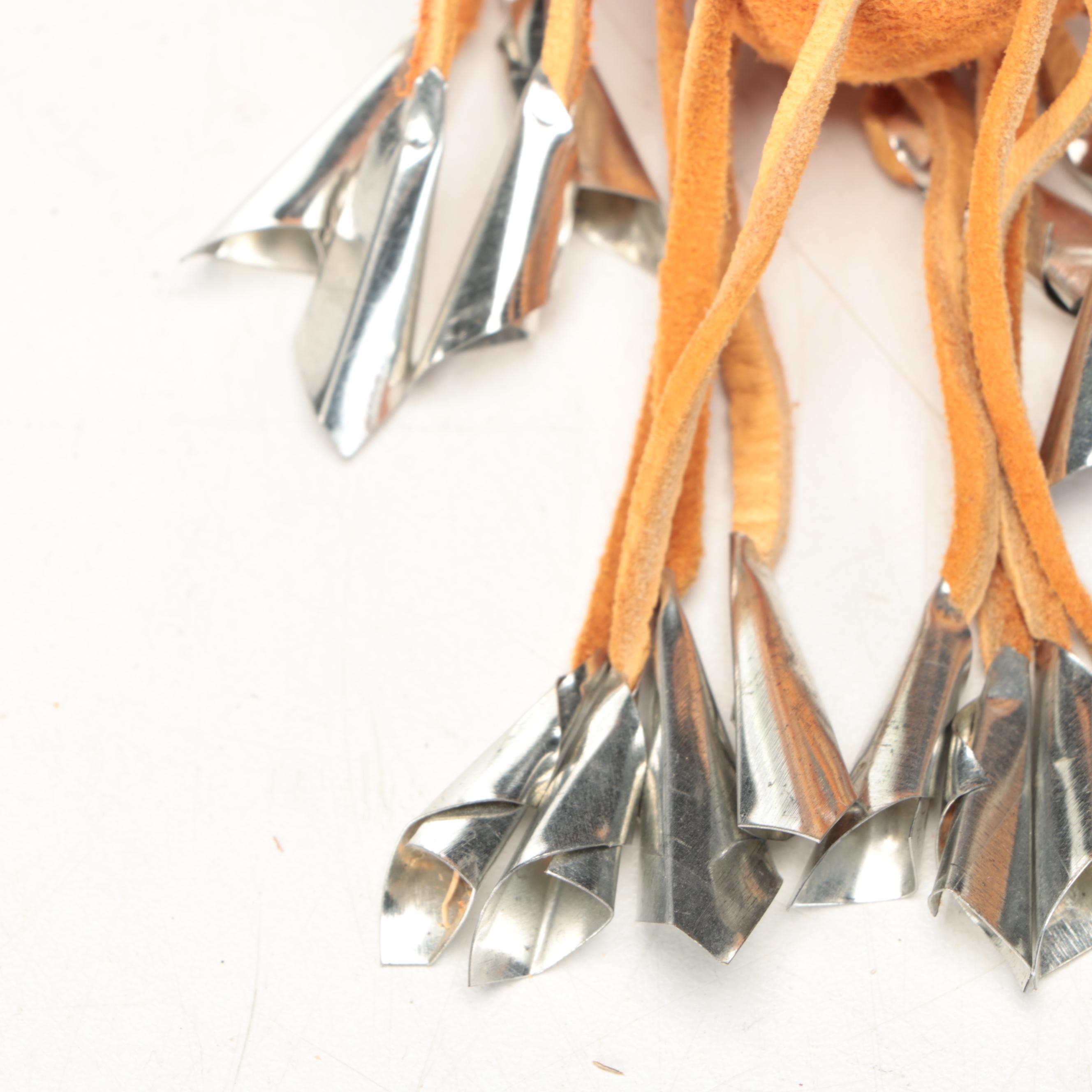 Velveeta Velaride and Other Apache Willow and Buckskin Miniature Burden Baskets