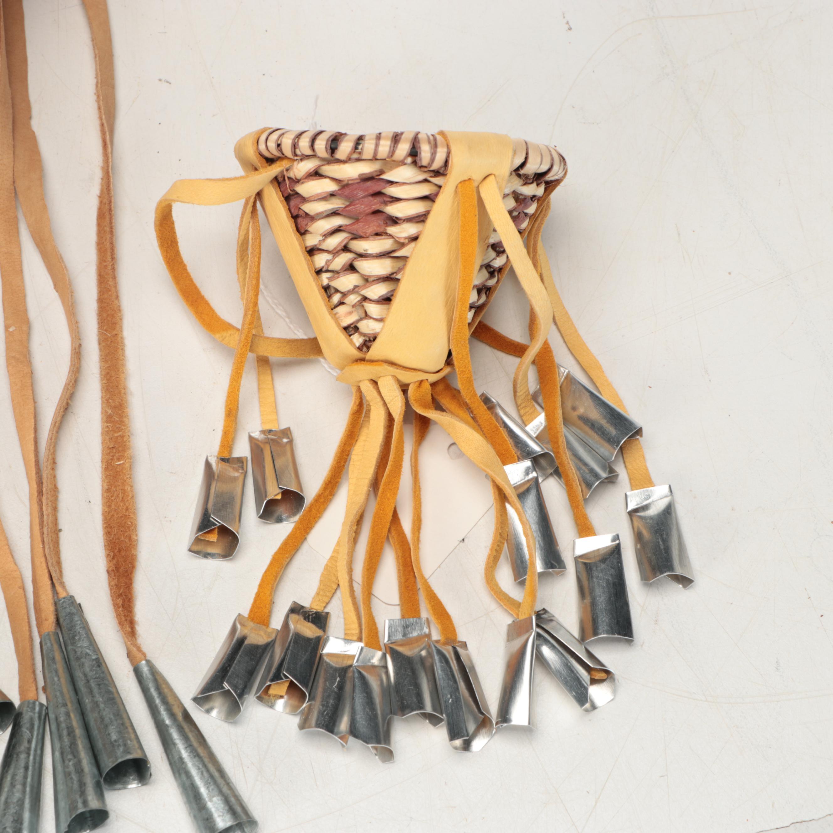 Velveeta Velaride and Other Apache Willow and Buckskin Miniature Burden Baskets