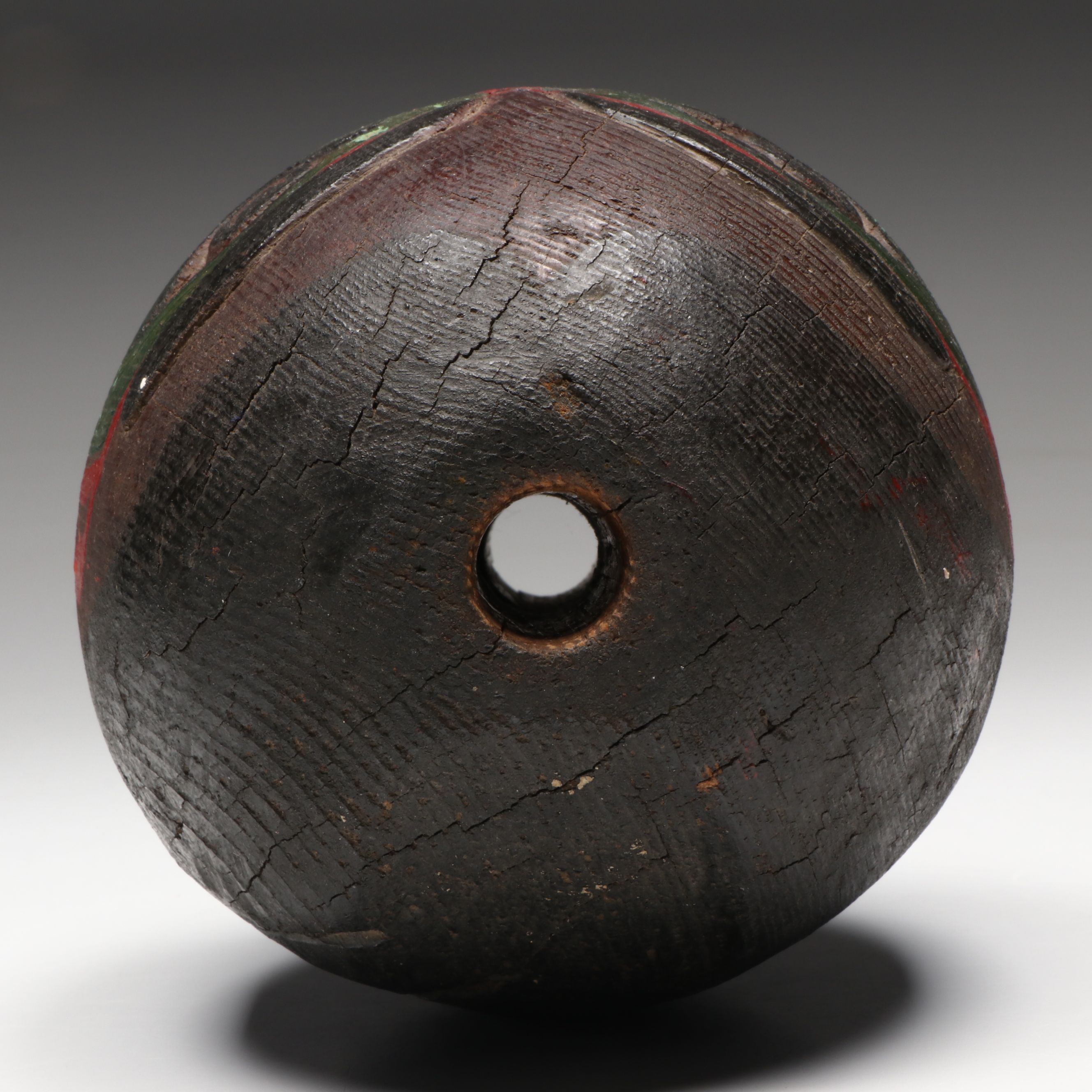 Antique Northwest Coast Tlingit or or Haida Polychrome Carved Wood Head