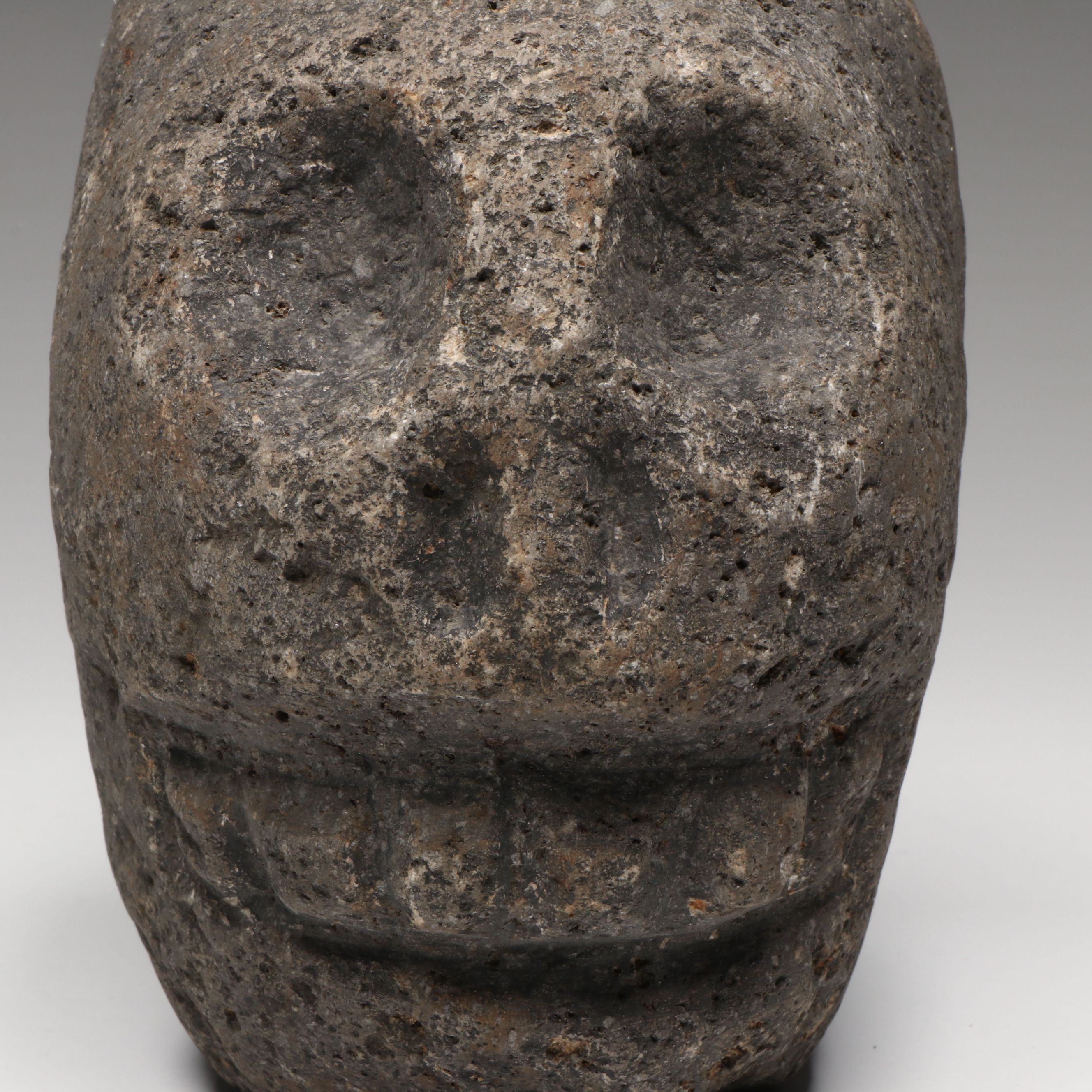 Mesoamerican Volcanic Stone "Mictlāntēcutli" Skull