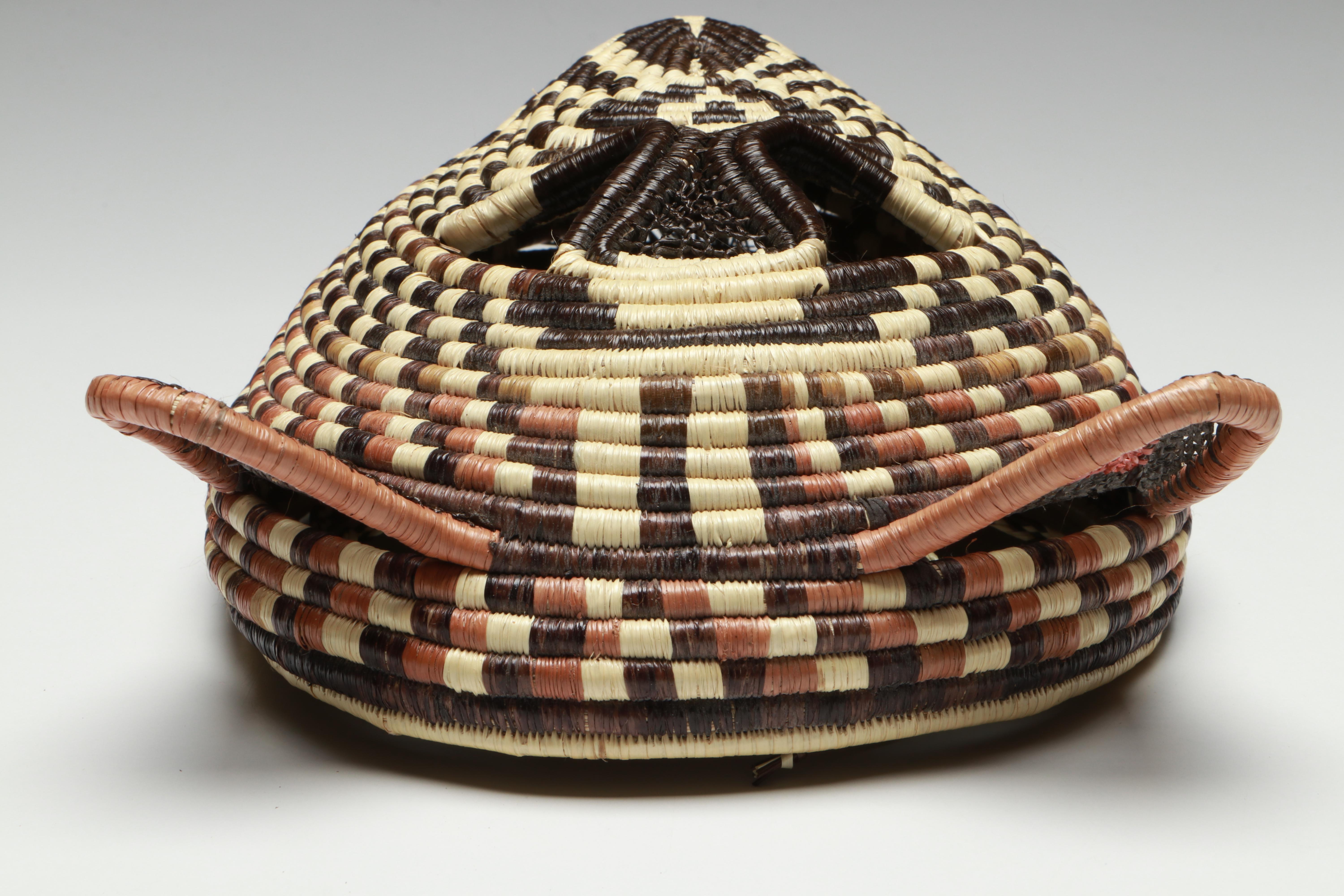 Panamanian Emberá Peoples Horse and Bear Chunga Fiber and Black Palm Masks