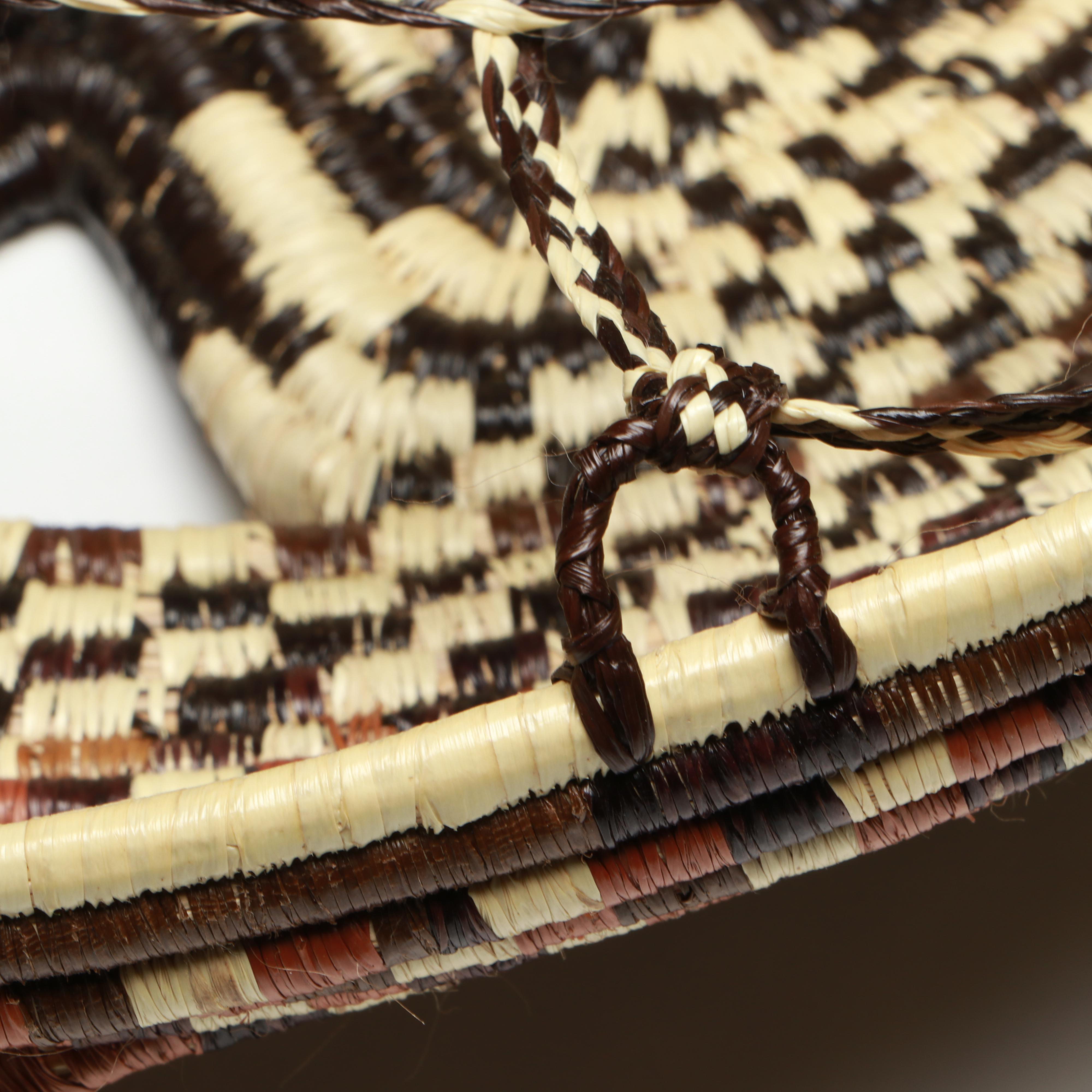 Panamanian Emberá Peoples Horse and Bear Chunga Fiber and Black Palm Masks