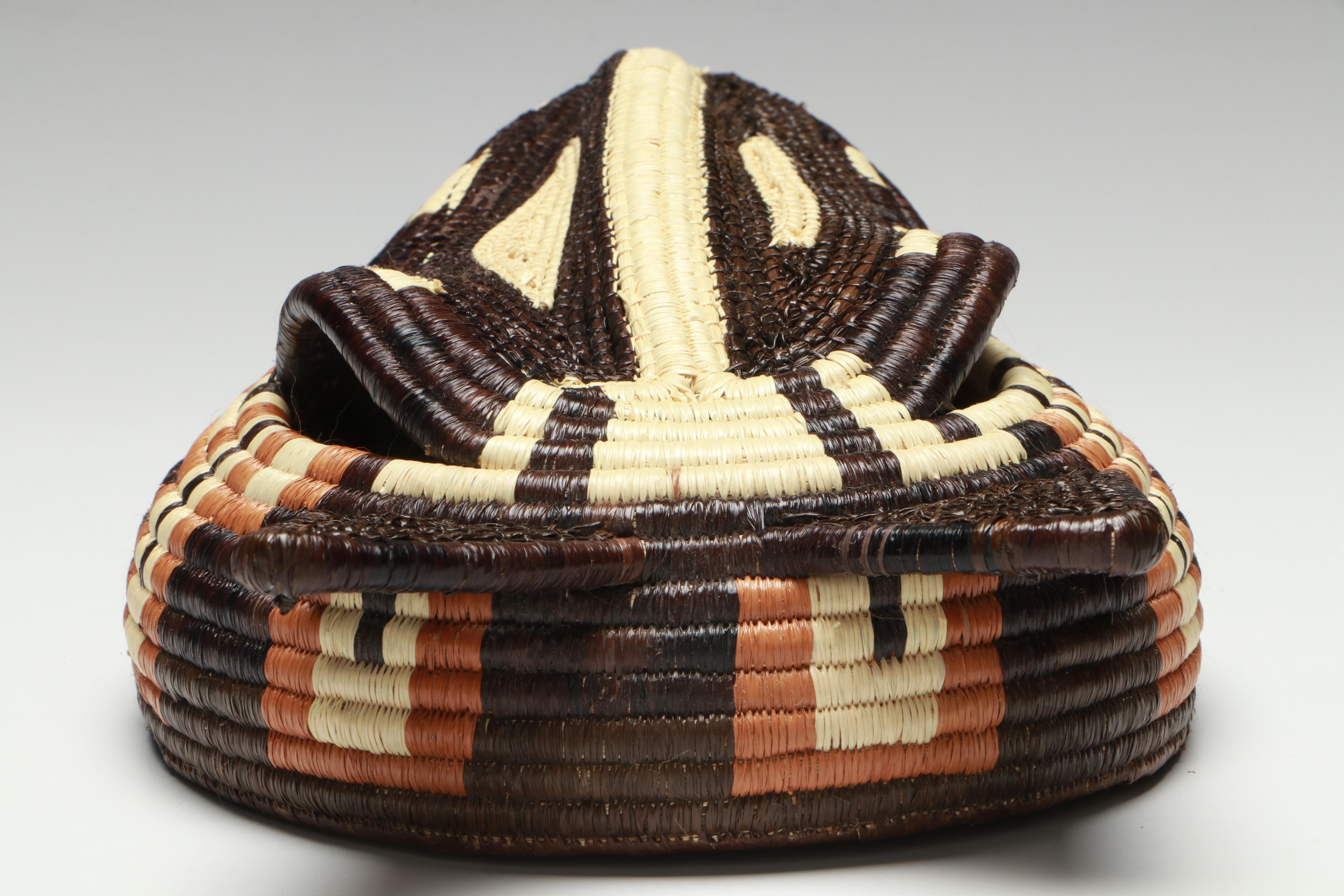 Panamanian Emberá Peoples Horse and Bear Chunga Fiber and Black Palm Masks