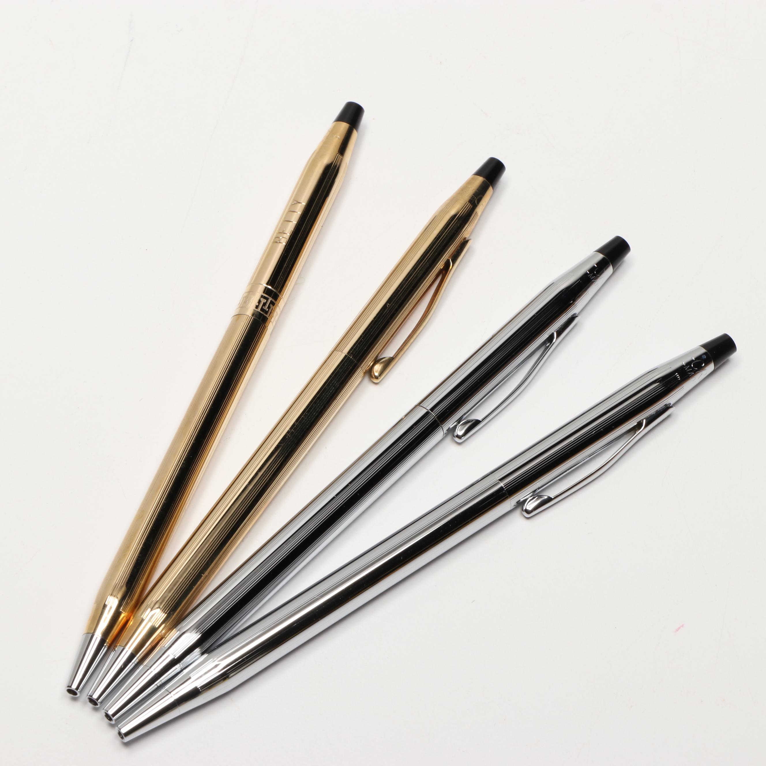 Cross 10K Gold-Filled and Other Ballpoint Pens with Cases