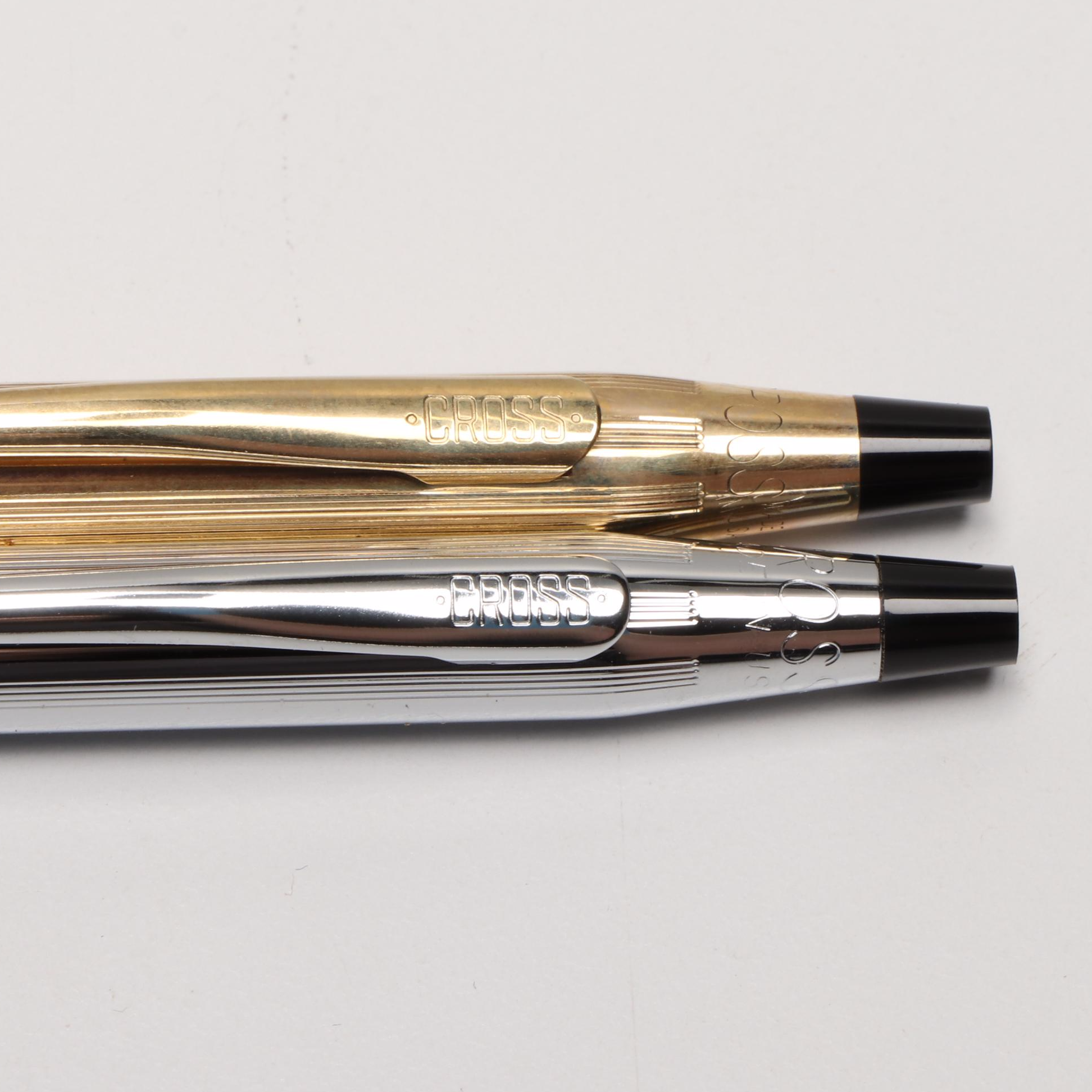 Cross 10K Gold-Filled and Other Ballpoint Pens with Cases