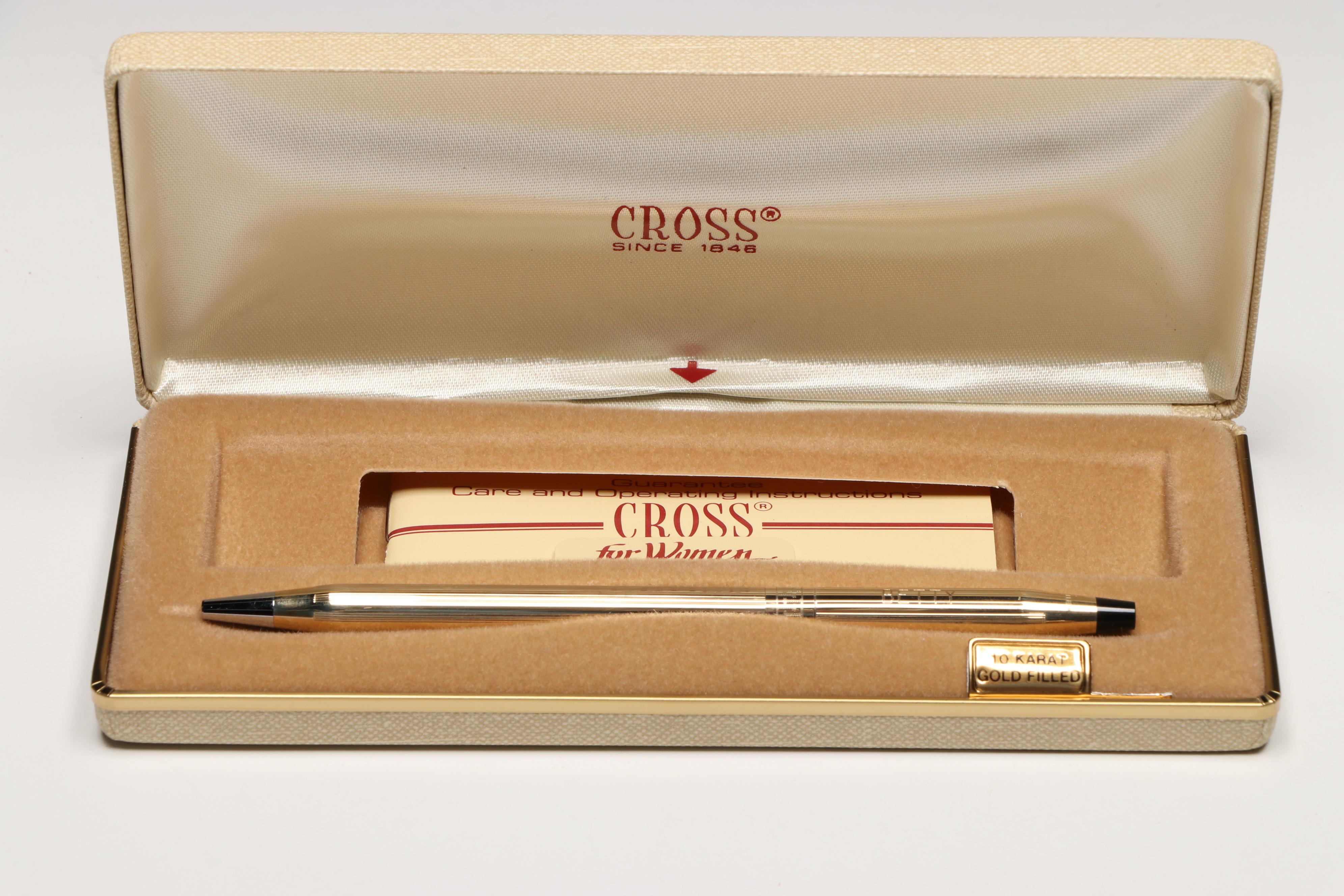 Cross 10K Gold-Filled and Other Ballpoint Pens with Cases