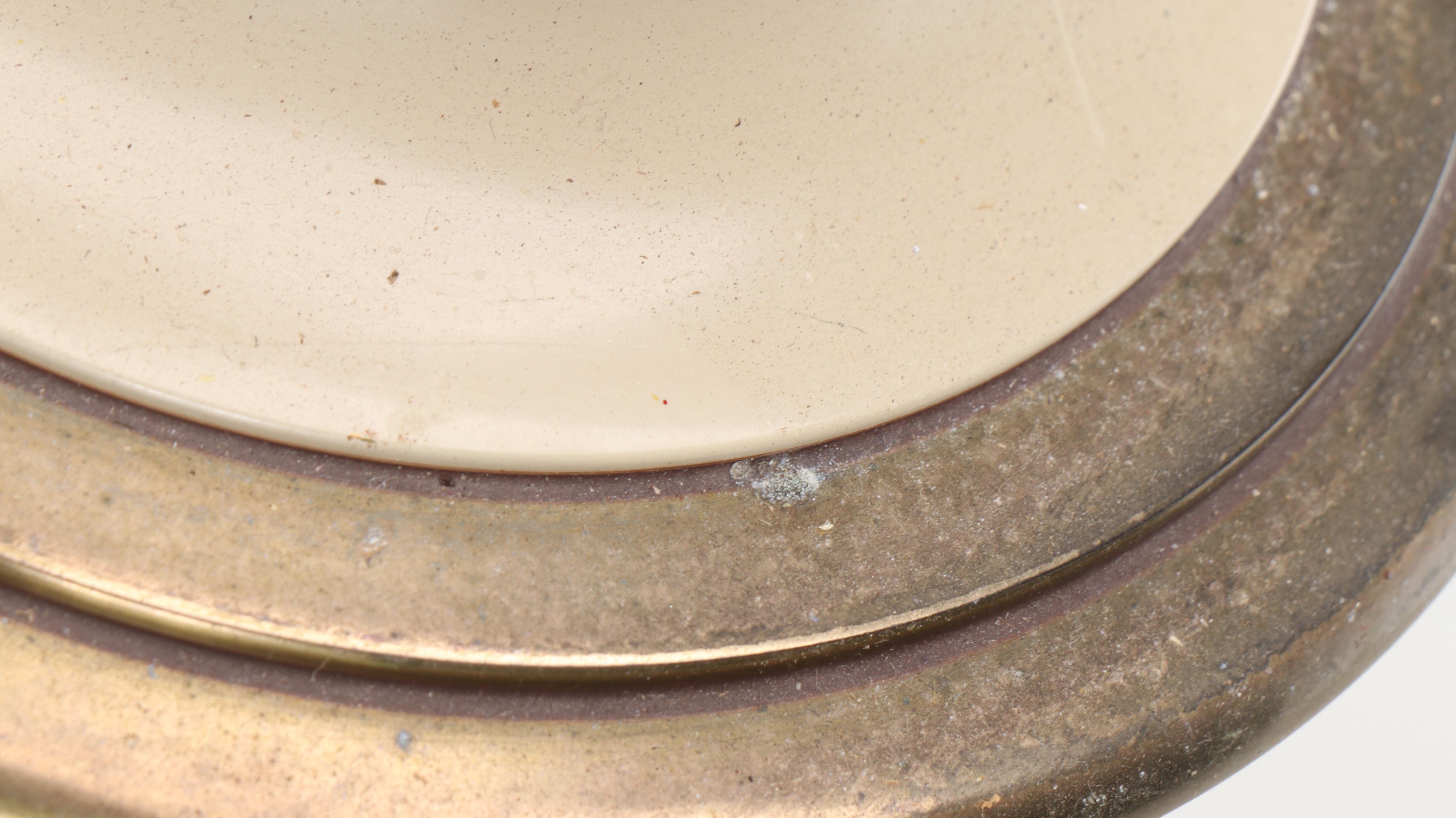 Pair of Hollywood Regency Style Stiffel Brass and Enamel Table Lamps