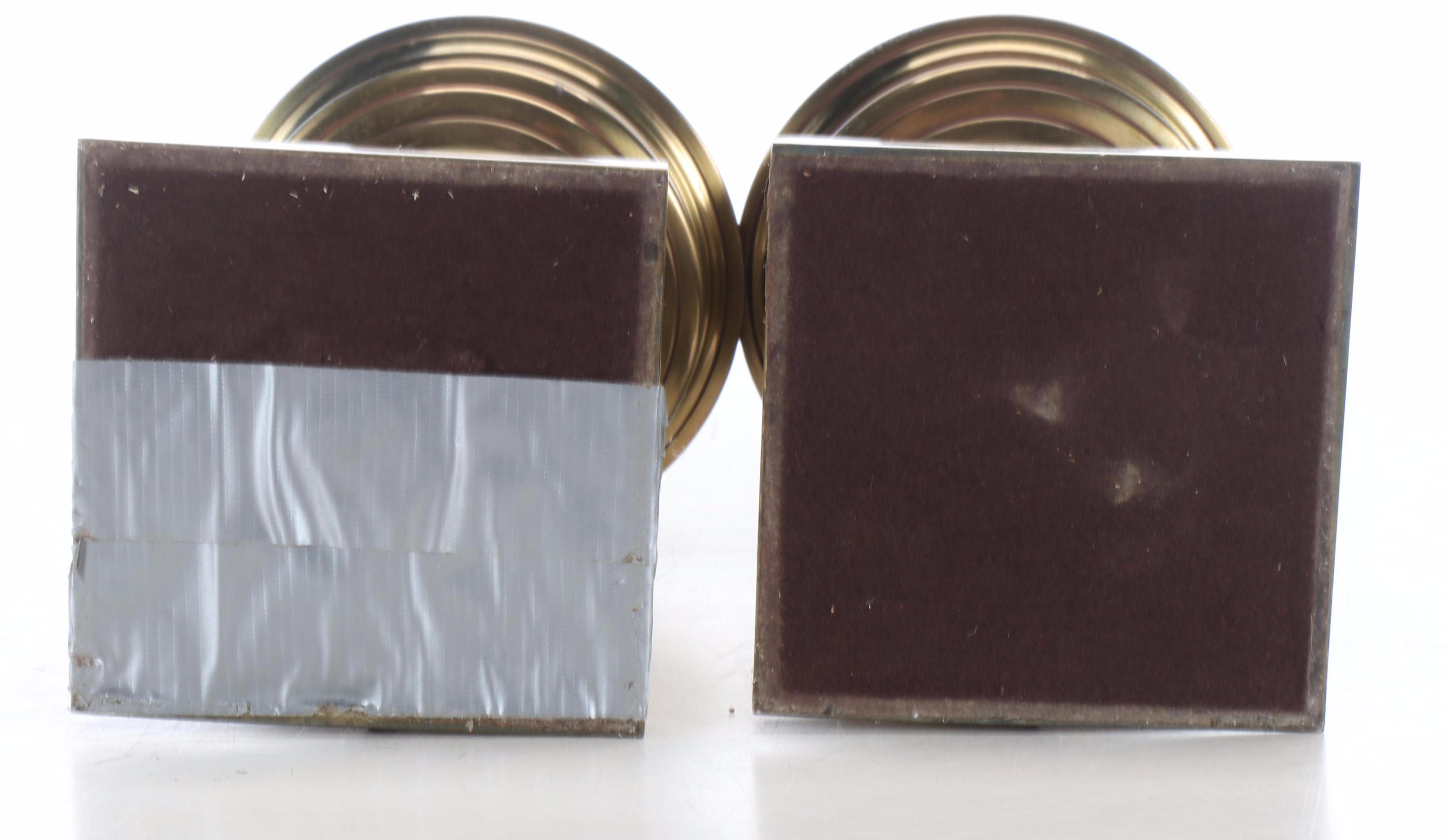 Pair of Hollywood Regency Style Stiffel Brass and Enamel Table Lamps