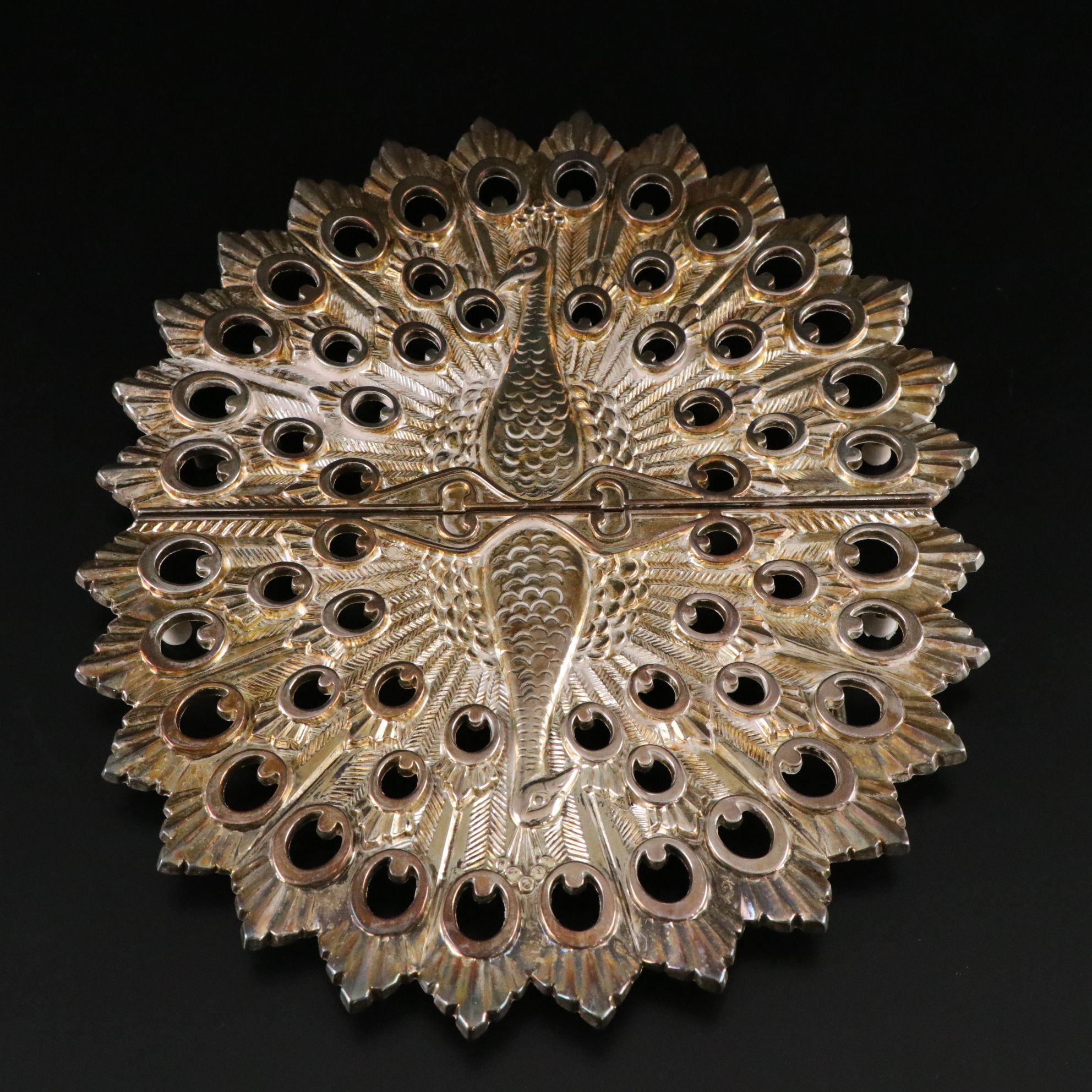 Godinger Silver Plate Peacock Trivet, Weighted Sterling Shakers and More