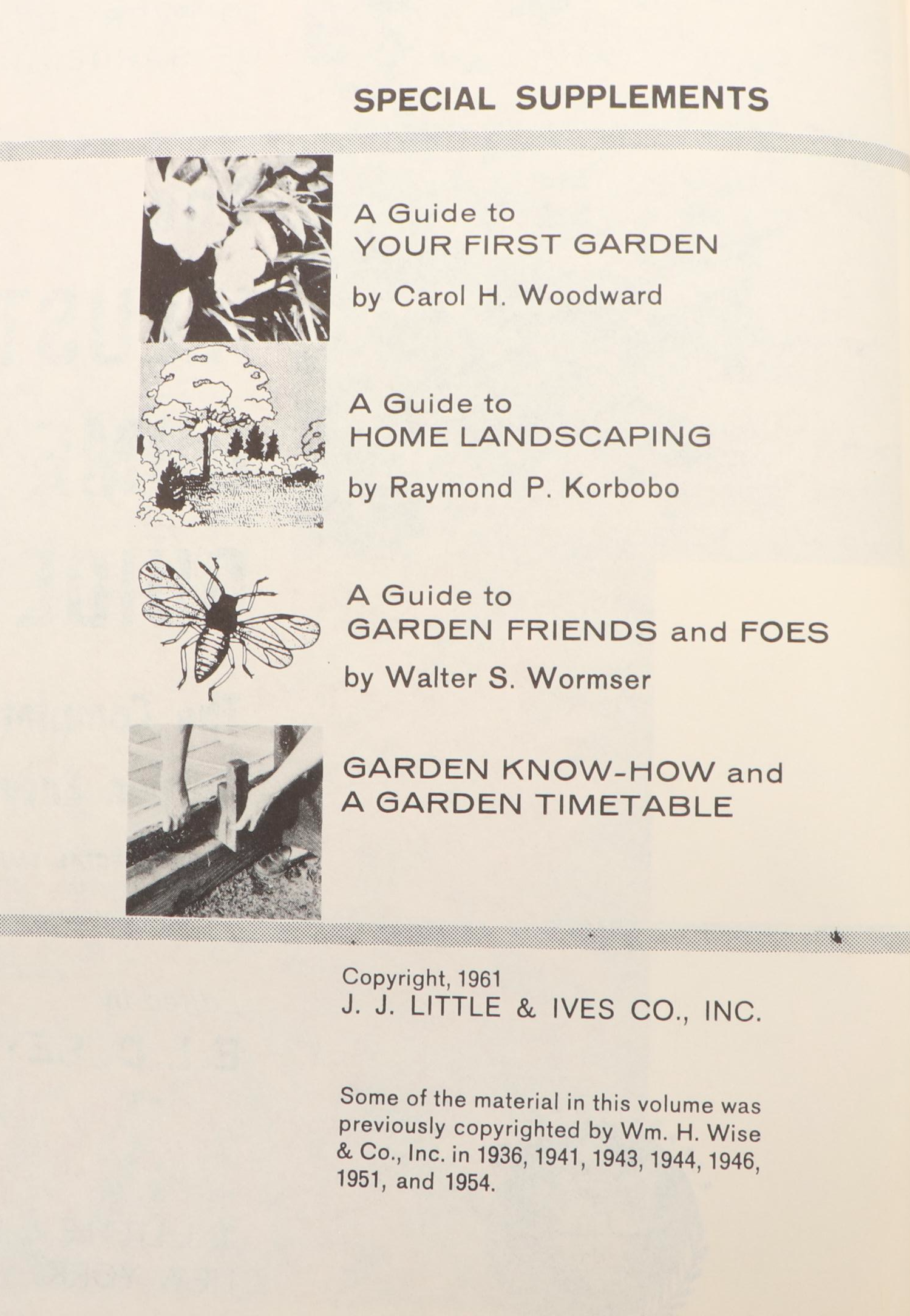 "The Illustrated Home Garden Guide" Edited by E. L. D. Seymour, 1961
