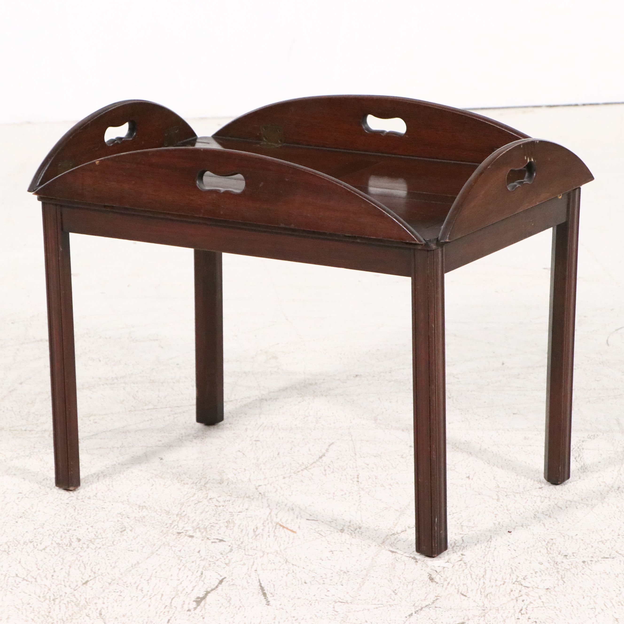 Chippendale Style Mahogany Butler's Coffee Table, Mid to Late 20th Century
