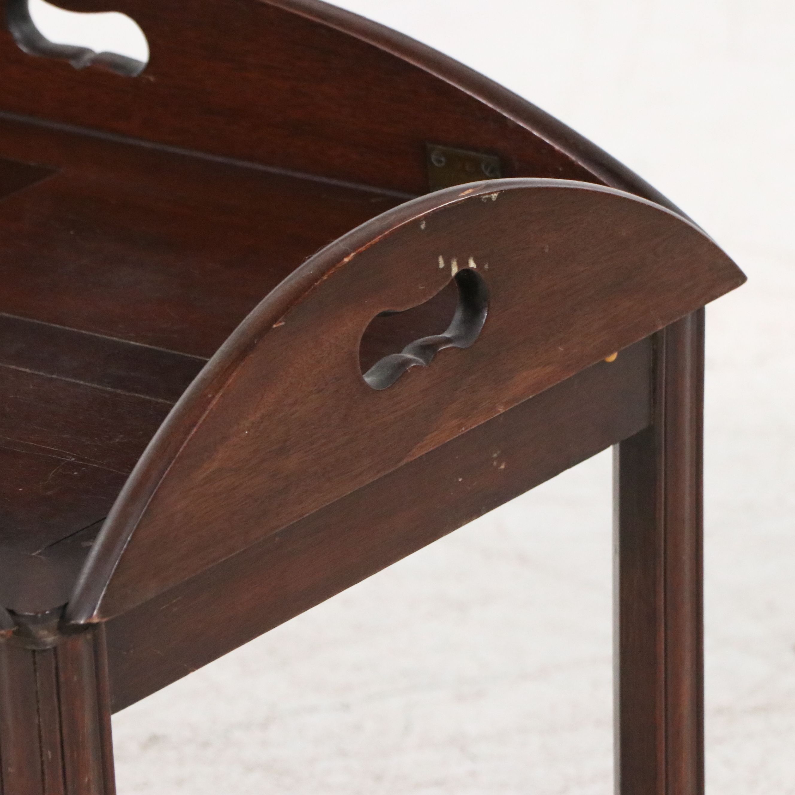 Chippendale Style Mahogany Butler's Coffee Table, Mid to Late 20th Century