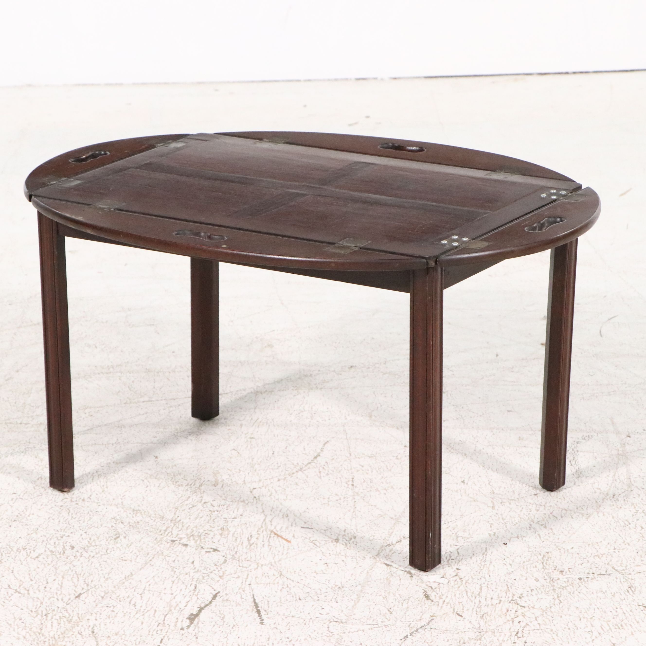 Chippendale Style Mahogany Butler's Coffee Table, Mid to Late 20th Century