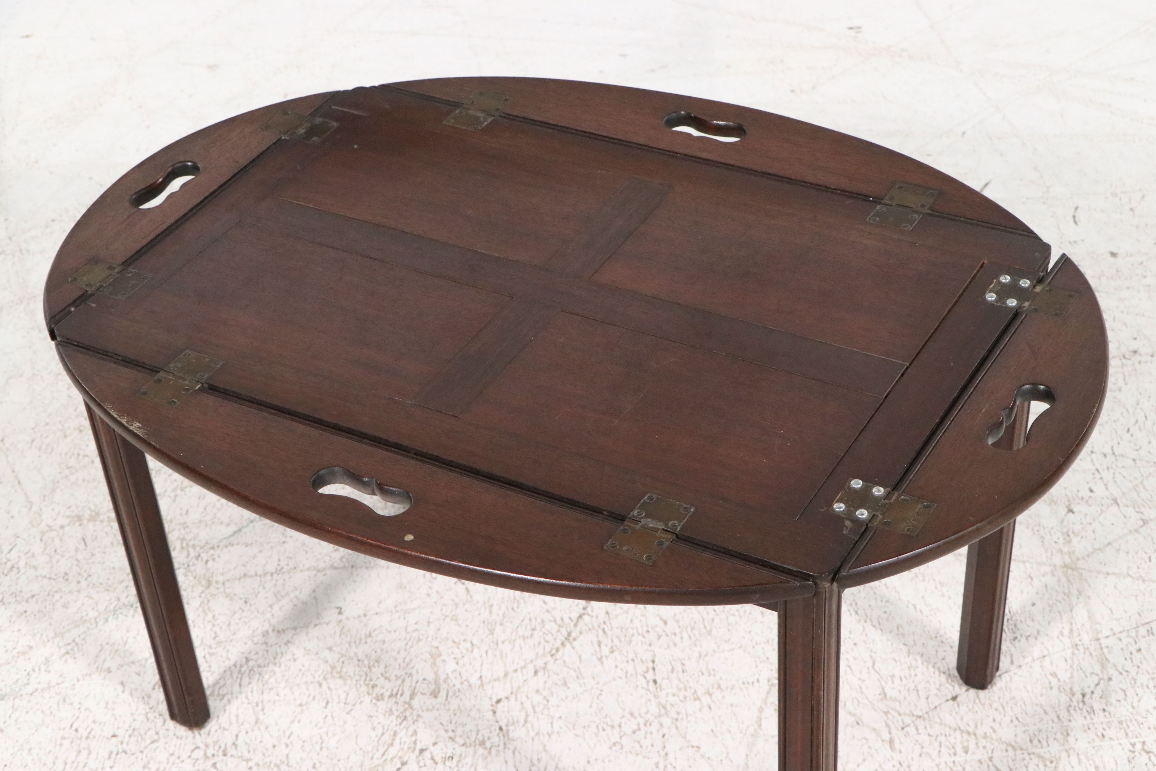 Chippendale Style Mahogany Butler's Coffee Table, Mid to Late 20th Century